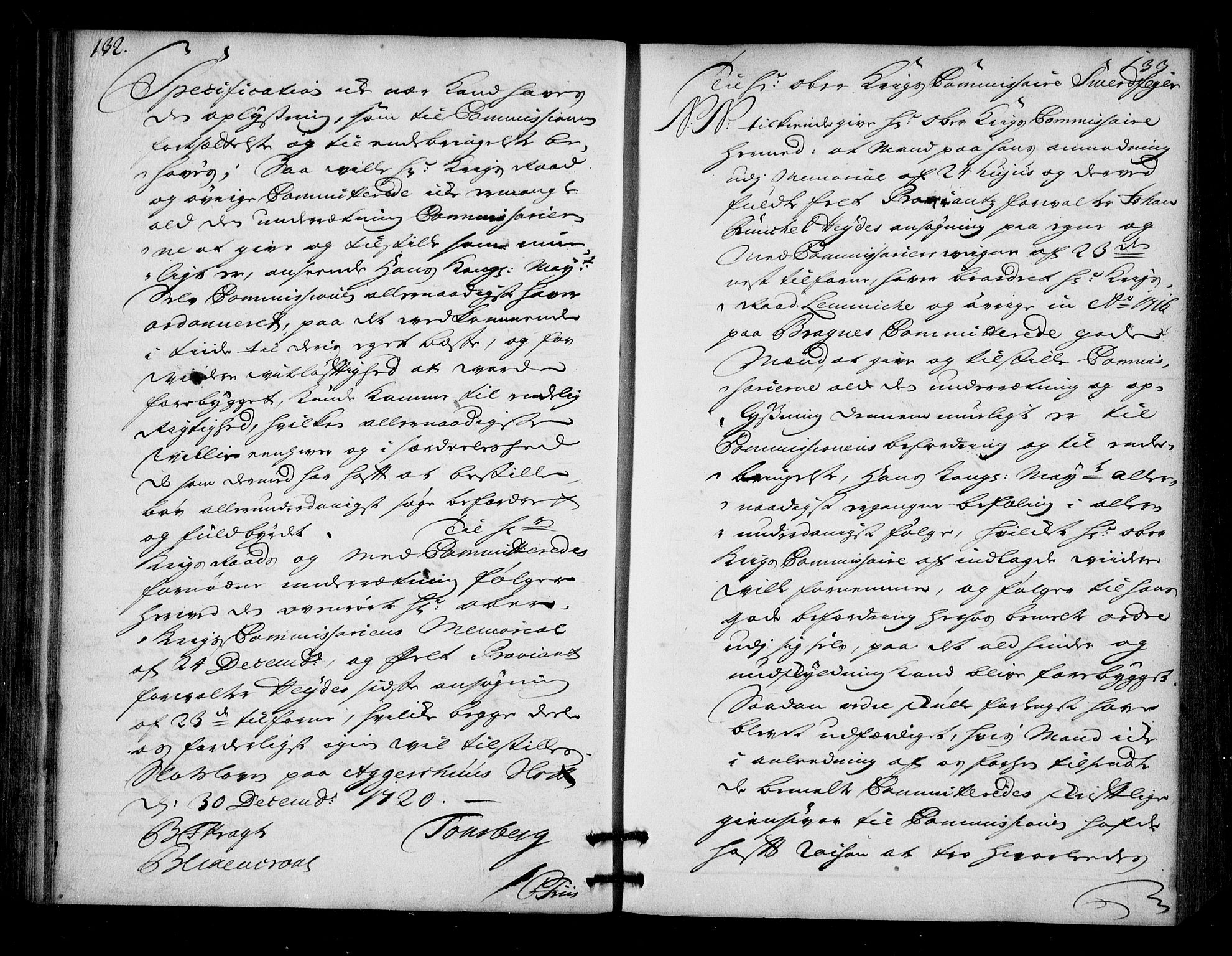 Stattholderembetet 1572-1771, AV/RA-EA-2870/Bd/L0013: Ordreprotokoll, 1720-1722, p. 132-133
