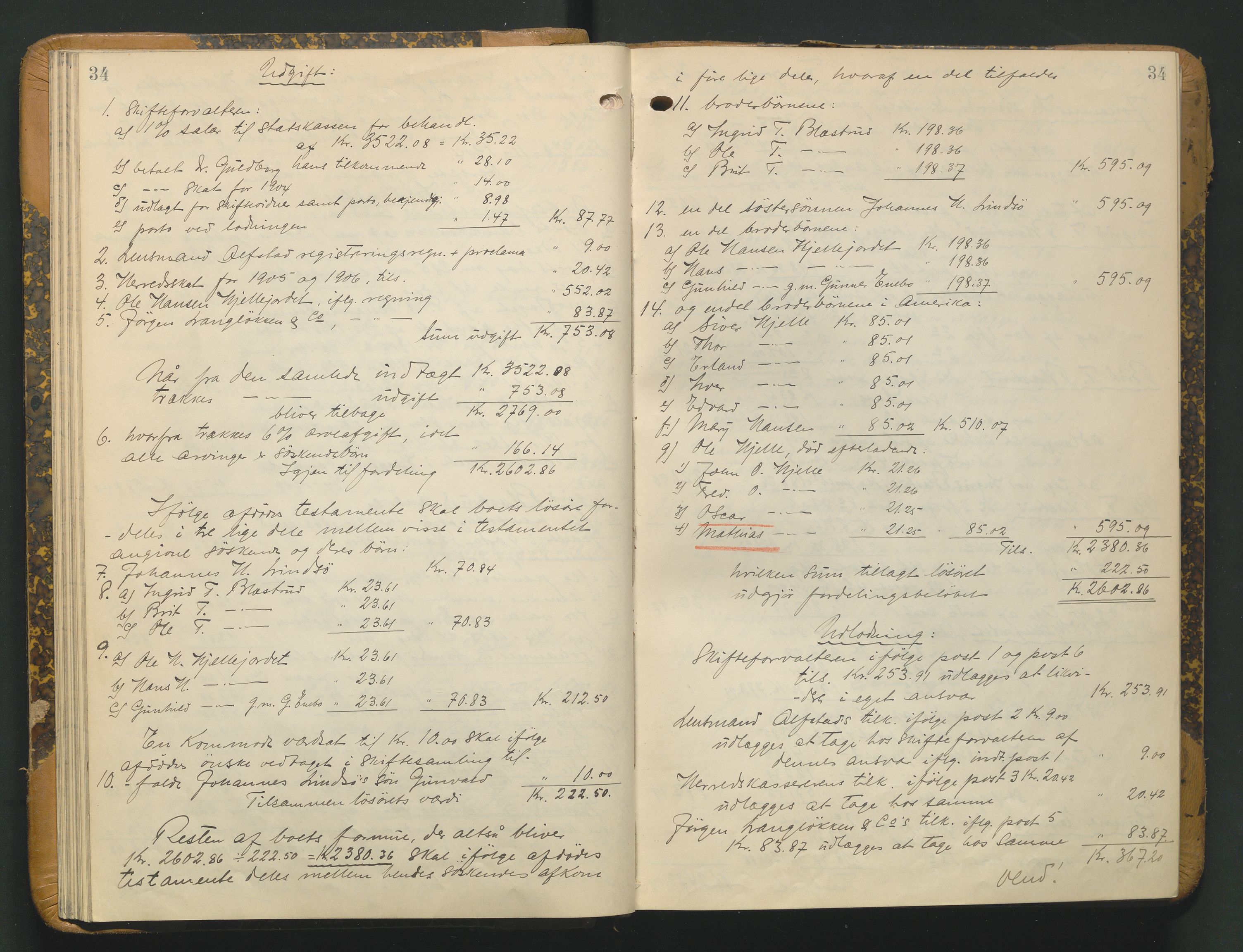 Nord-Gudbrandsdal tingrett, SAH/TING-002/J/Jd/L0004: Skifteutlodningsprotokoll, 1904-1916, p. 34