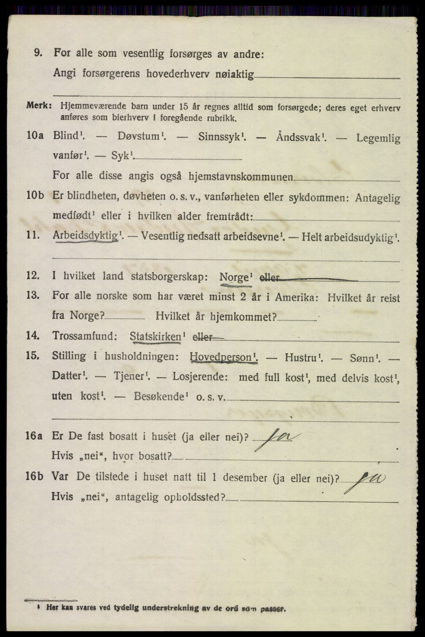 SAH, 1920 census for Elverum, 1920, p. 13107