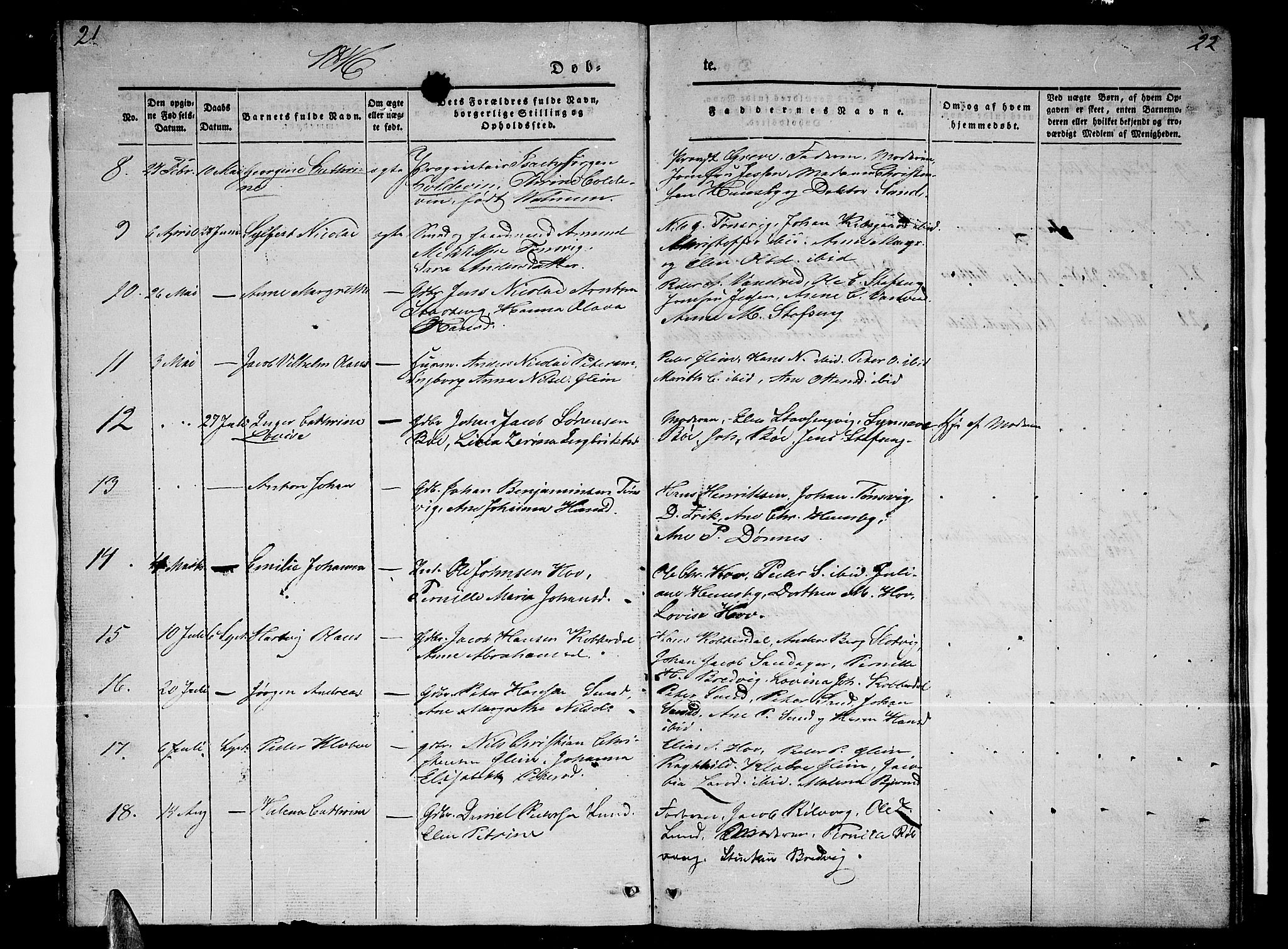Ministerialprotokoller, klokkerbøker og fødselsregistre - Nordland, SAT/A-1459/835/L0530: Parish register (copy) no. 835C02, 1842-1865, p. 21-22