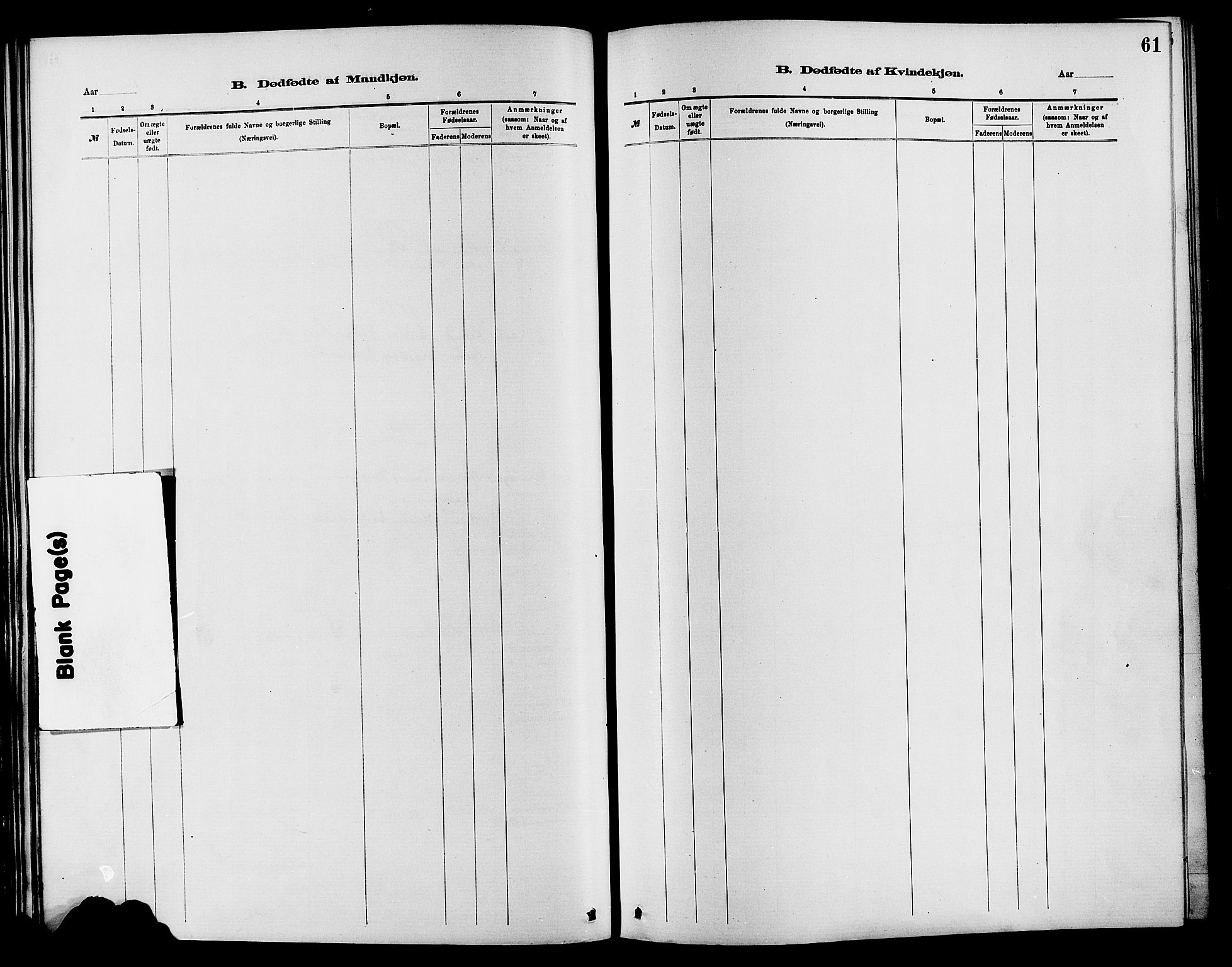Nordre Land prestekontor, SAH/PREST-124/H/Ha/Haa/L0003: Parish register (official) no. 3, 1882-1896, p. 61