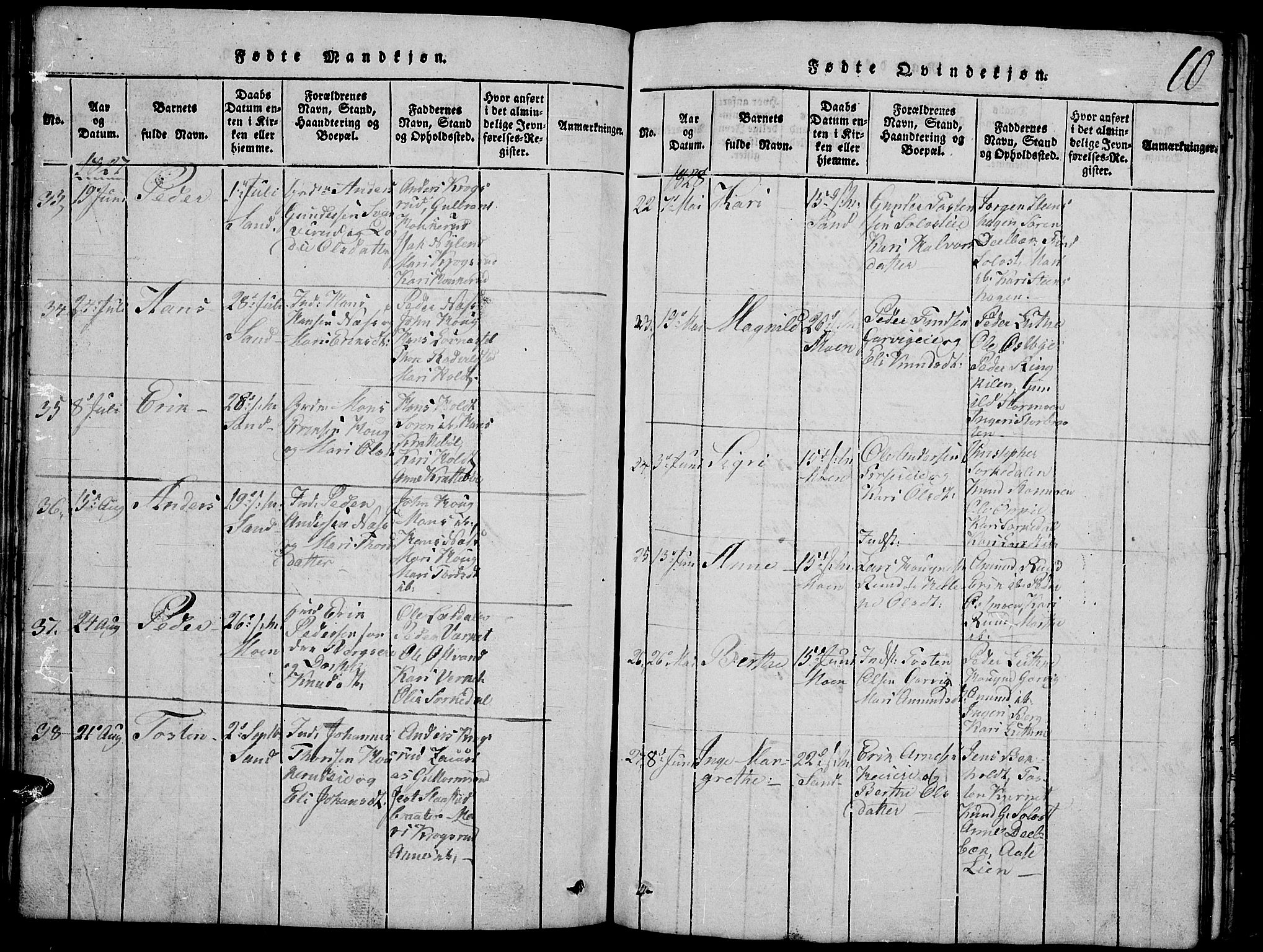 Nord-Odal prestekontor, AV/SAH-PREST-032/H/Ha/Hab/L0001: Parish register (copy) no. 1, 1819-1838, p. 60