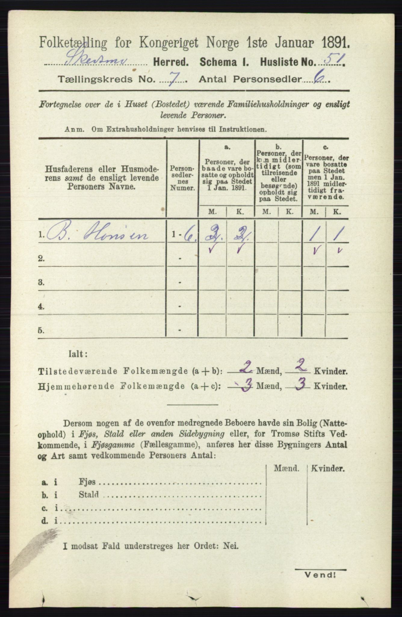 RA, 1891 census for 0231 Skedsmo, 1891, p. 3317