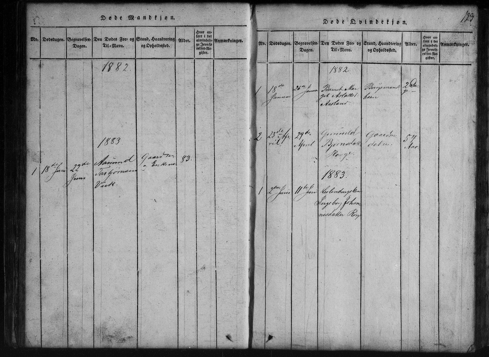 Rauland kirkebøker, SAKO/A-292/G/Gb/L0001: Parish register (copy) no. II 1, 1815-1886, p. 123