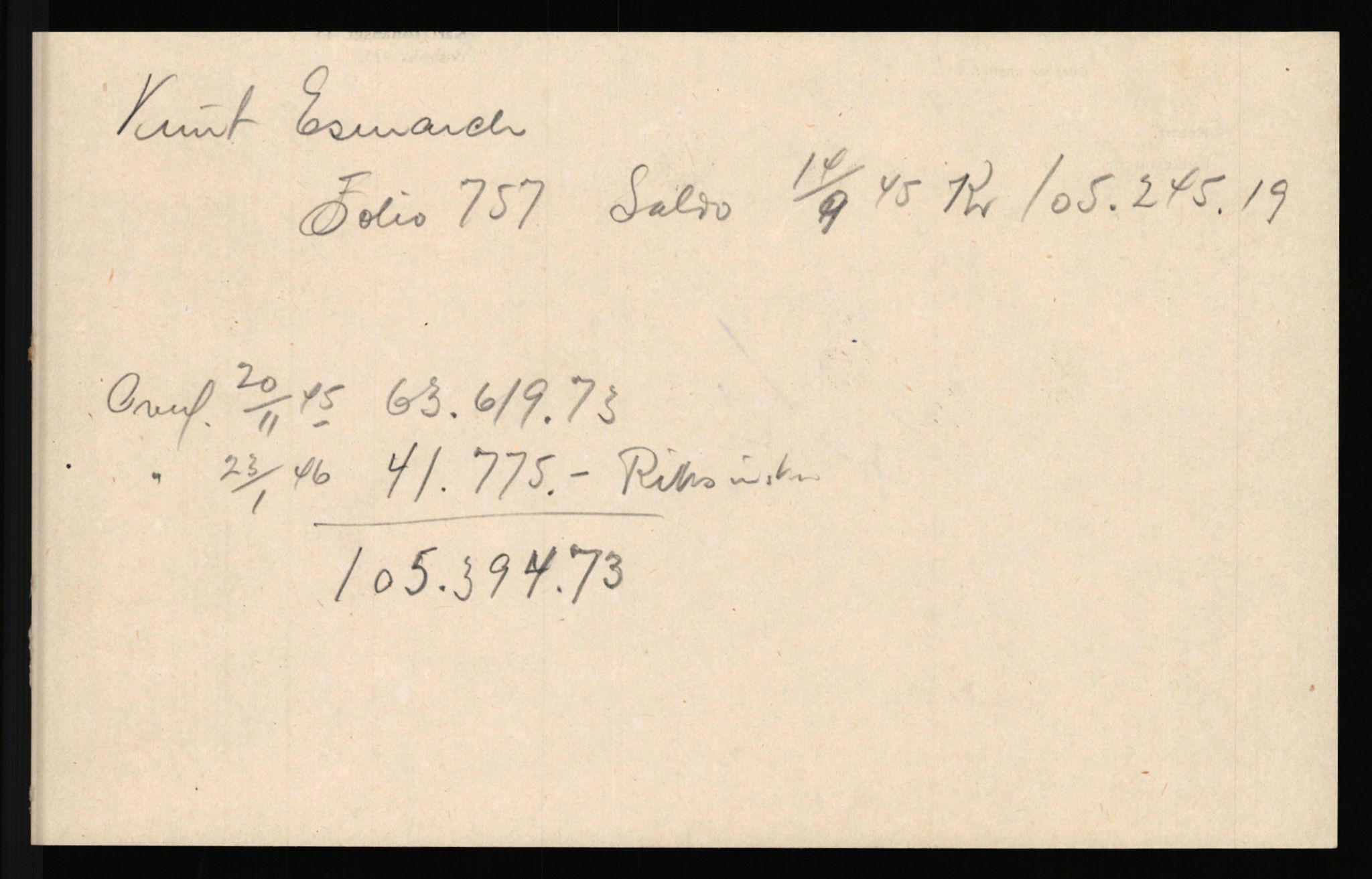 Justisdepartementet, Tilbakeføringskontoret for inndratte formuer, AV/RA-S-1564/H/Hc/Hcc/L0917: --, 1945-1947, p. 233