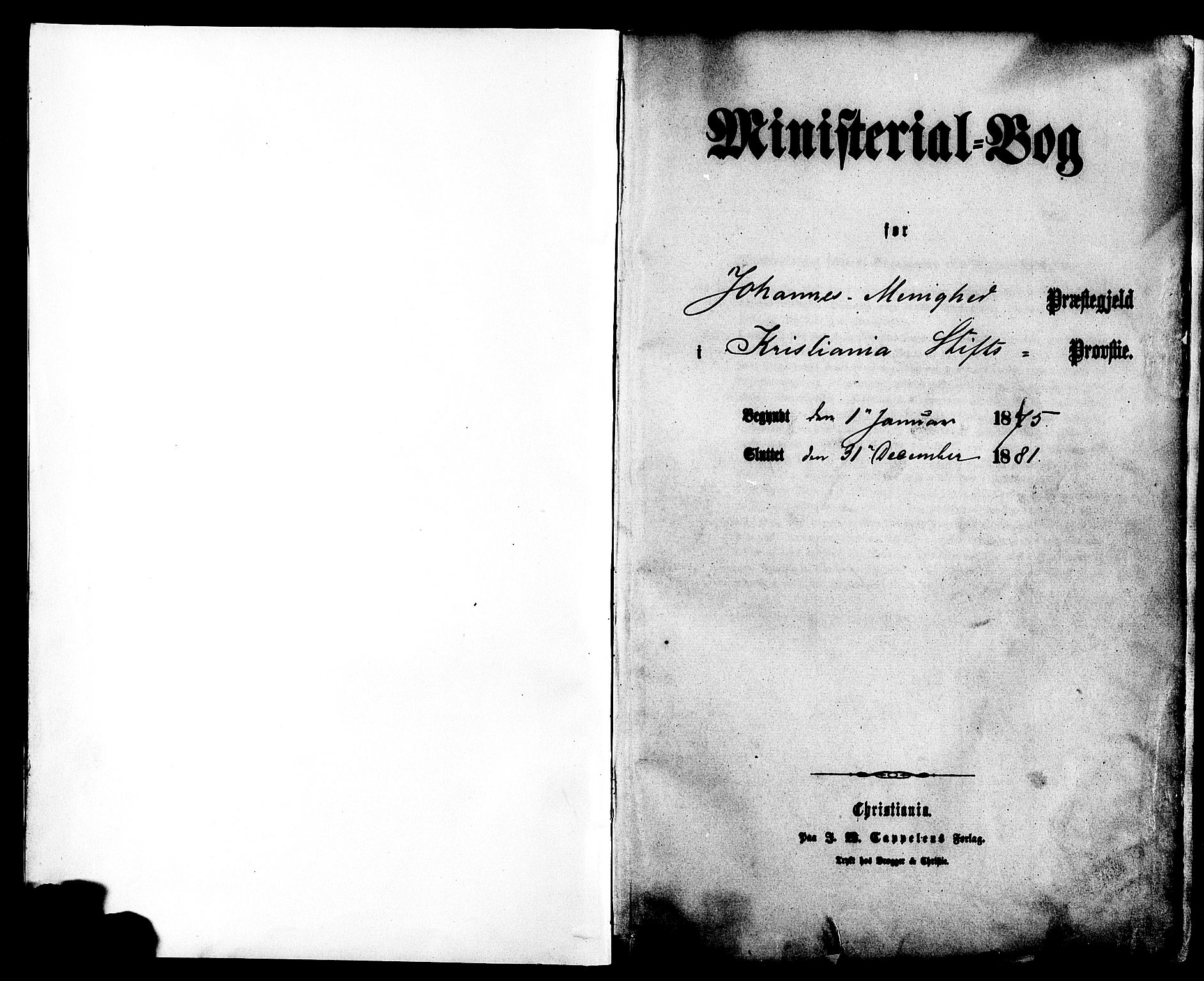 Johannes prestekontor Kirkebøker, SAO/A-10852/F/Fa/L0001: Parish register (official) no. 1, 1875-1881