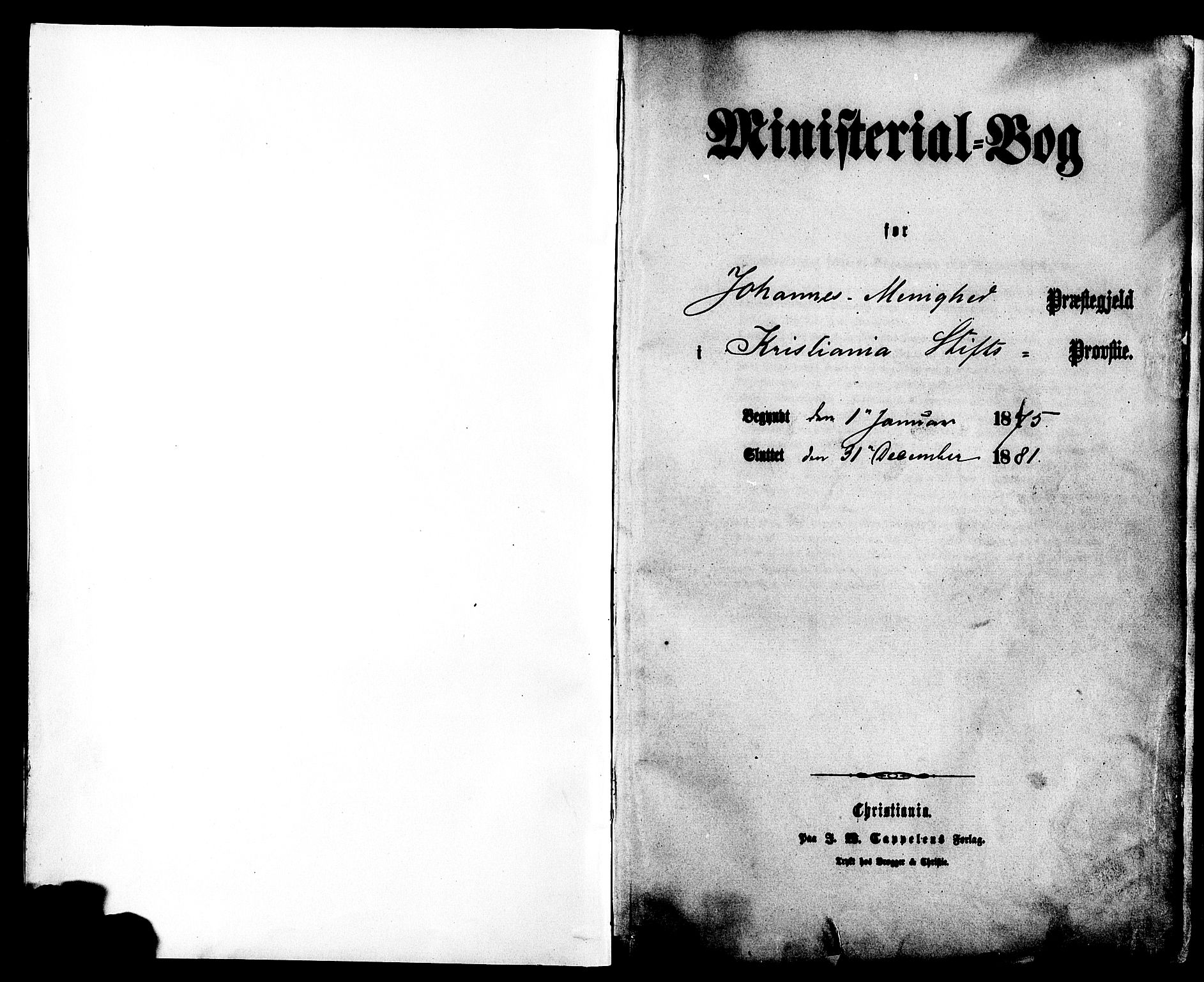 Johannes prestekontor Kirkebøker, AV/SAO-A-10852/F/Fa/L0001: Parish register (official) no. 1, 1875-1881