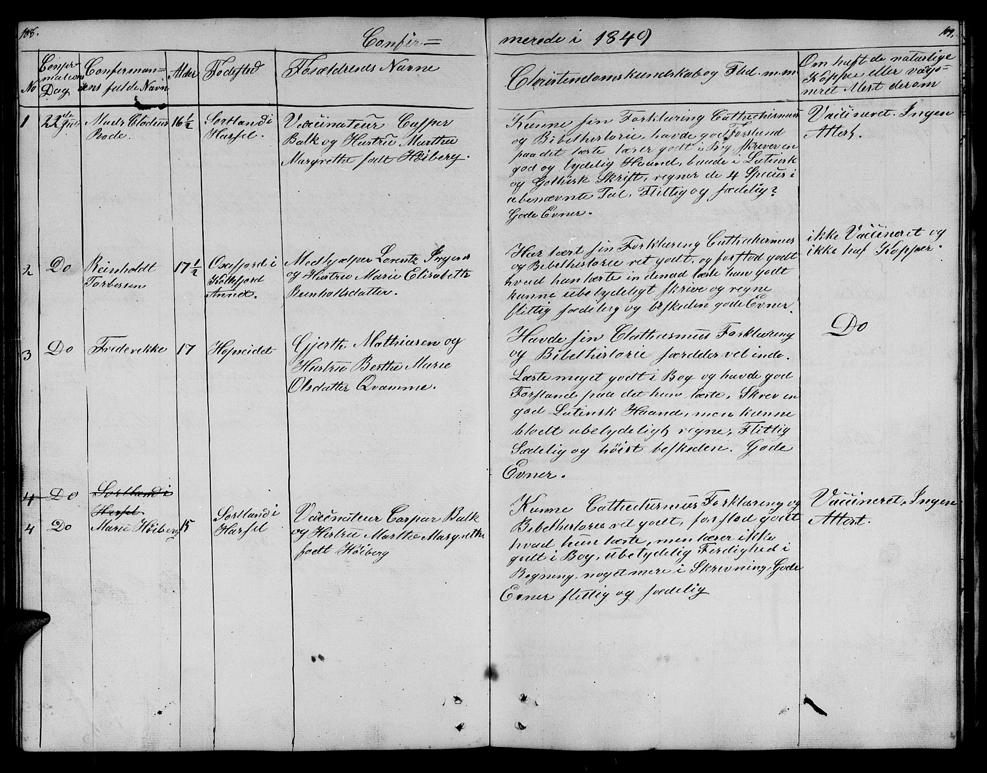 Lebesby sokneprestkontor, AV/SATØ-S-1353/H/Hb/L0001klokker: Parish register (copy) no. 1, 1846-1862, p. 108-109