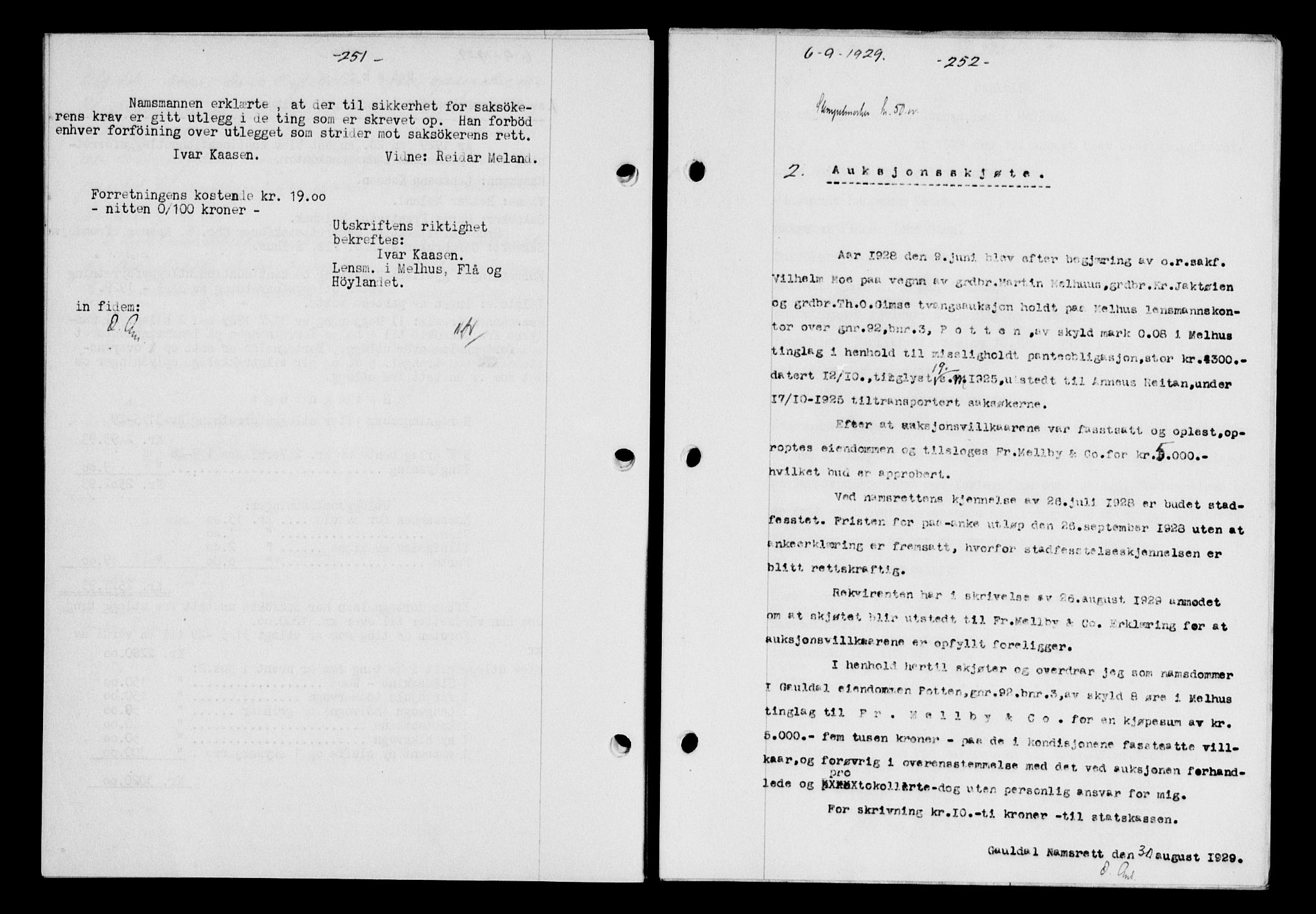 Gauldal sorenskriveri, AV/SAT-A-0014/1/2/2C/L0038: Mortgage book no. 39, 1929-1930, Deed date: 06.09.1929
