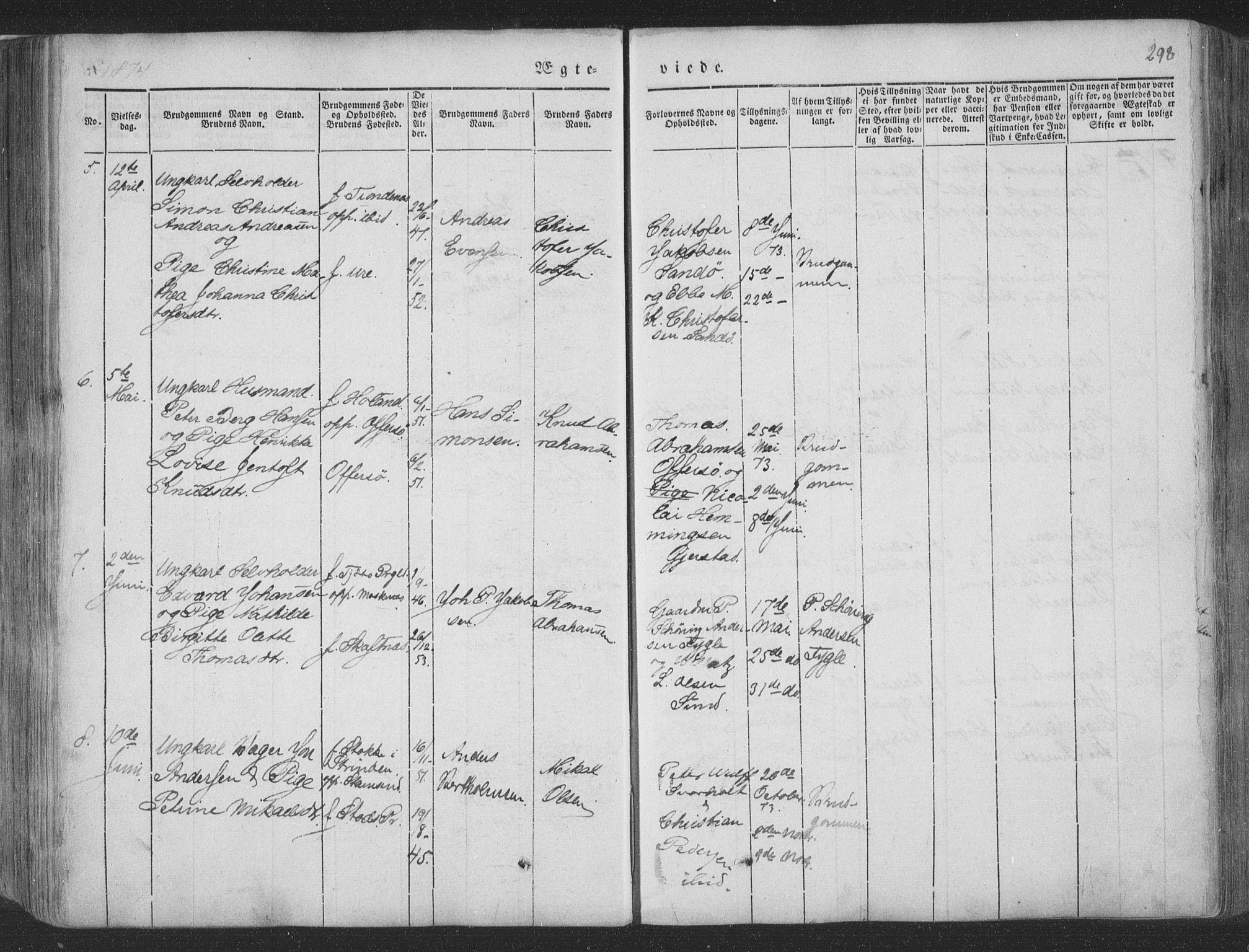 Ministerialprotokoller, klokkerbøker og fødselsregistre - Nordland, AV/SAT-A-1459/881/L1165: Parish register (copy) no. 881C02, 1854-1876, p. 298