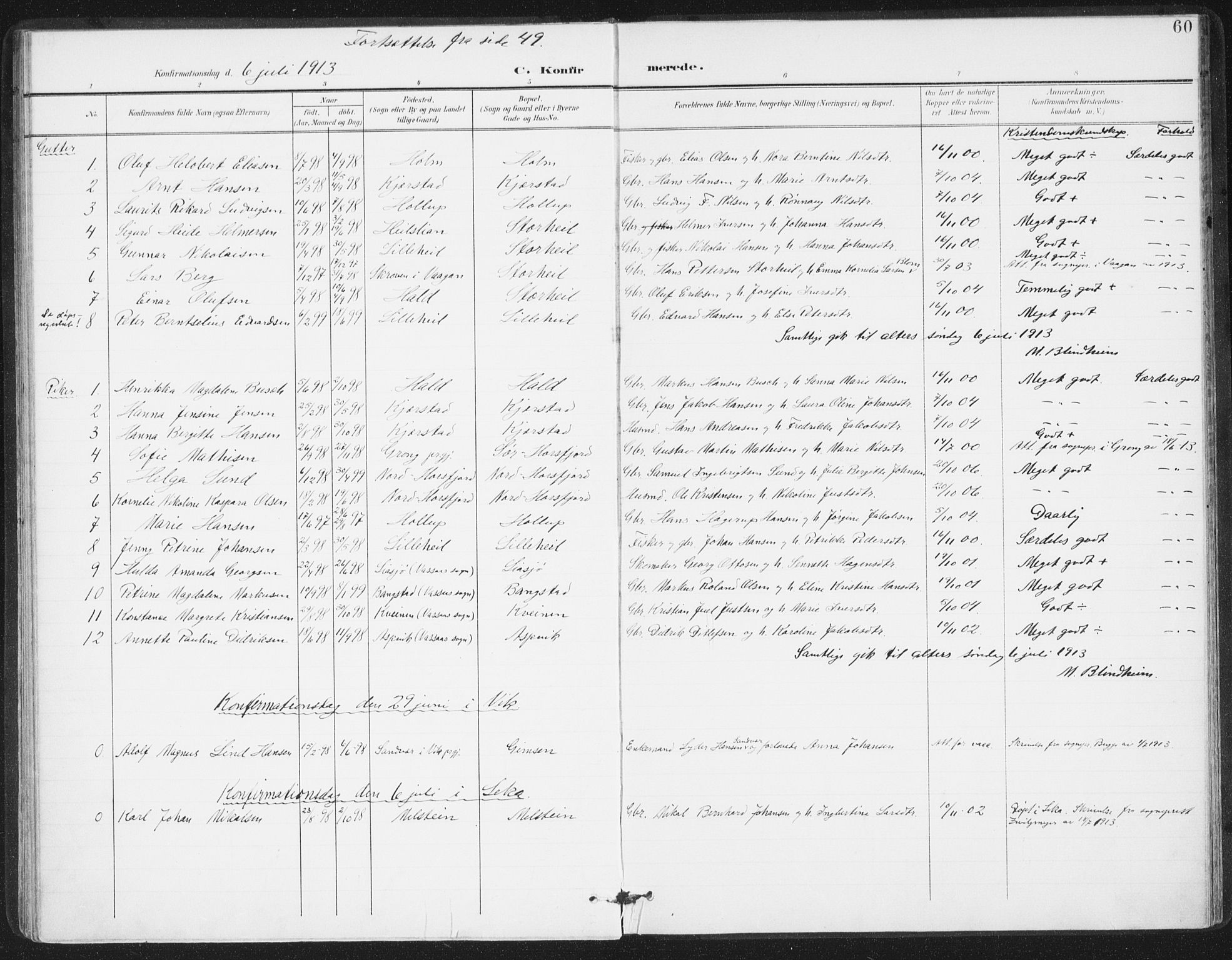 Ministerialprotokoller, klokkerbøker og fødselsregistre - Nordland, AV/SAT-A-1459/811/L0167: Parish register (official) no. 811A04, 1899-1913, p. 60