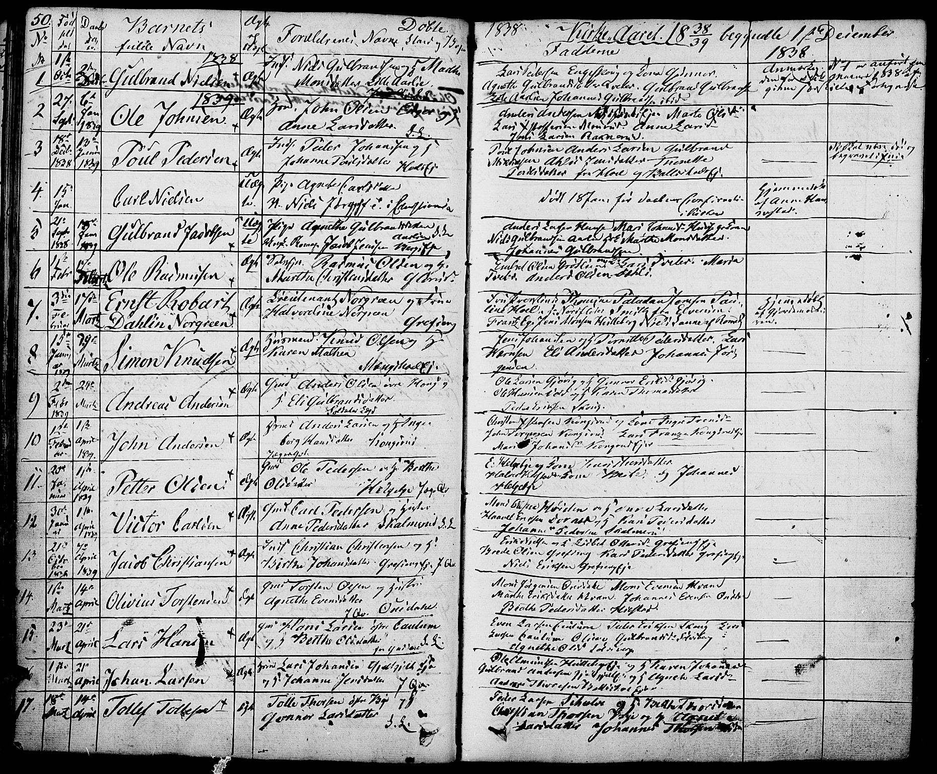 Nes prestekontor, Hedmark, SAH/PREST-020/K/Ka/L0003: Parish register (official) no. 3, 1827-1851, p. 50