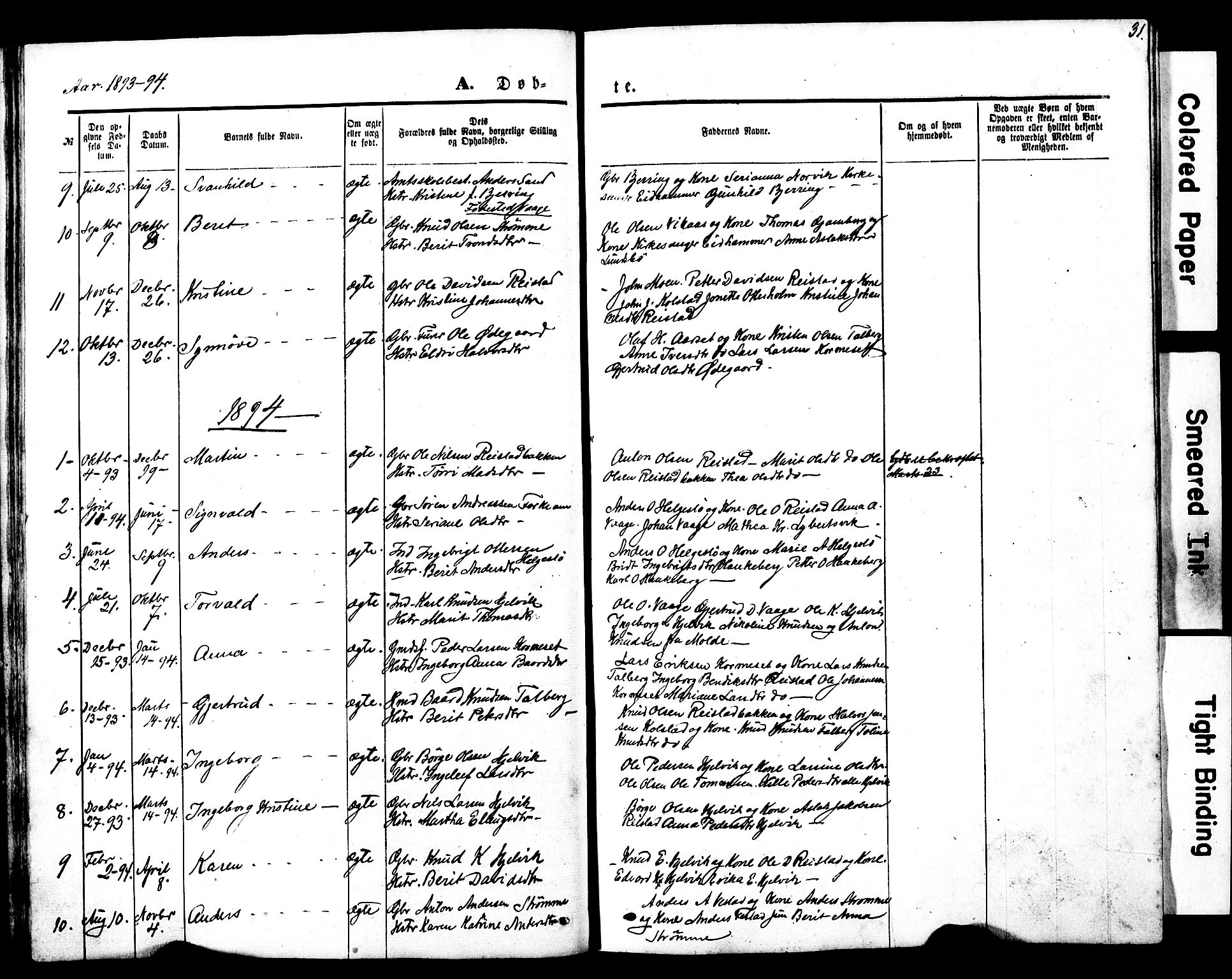 Ministerialprotokoller, klokkerbøker og fødselsregistre - Møre og Romsdal, AV/SAT-A-1454/550/L0618: Parish register (copy) no. 550C01, 1870-1927, p. 31