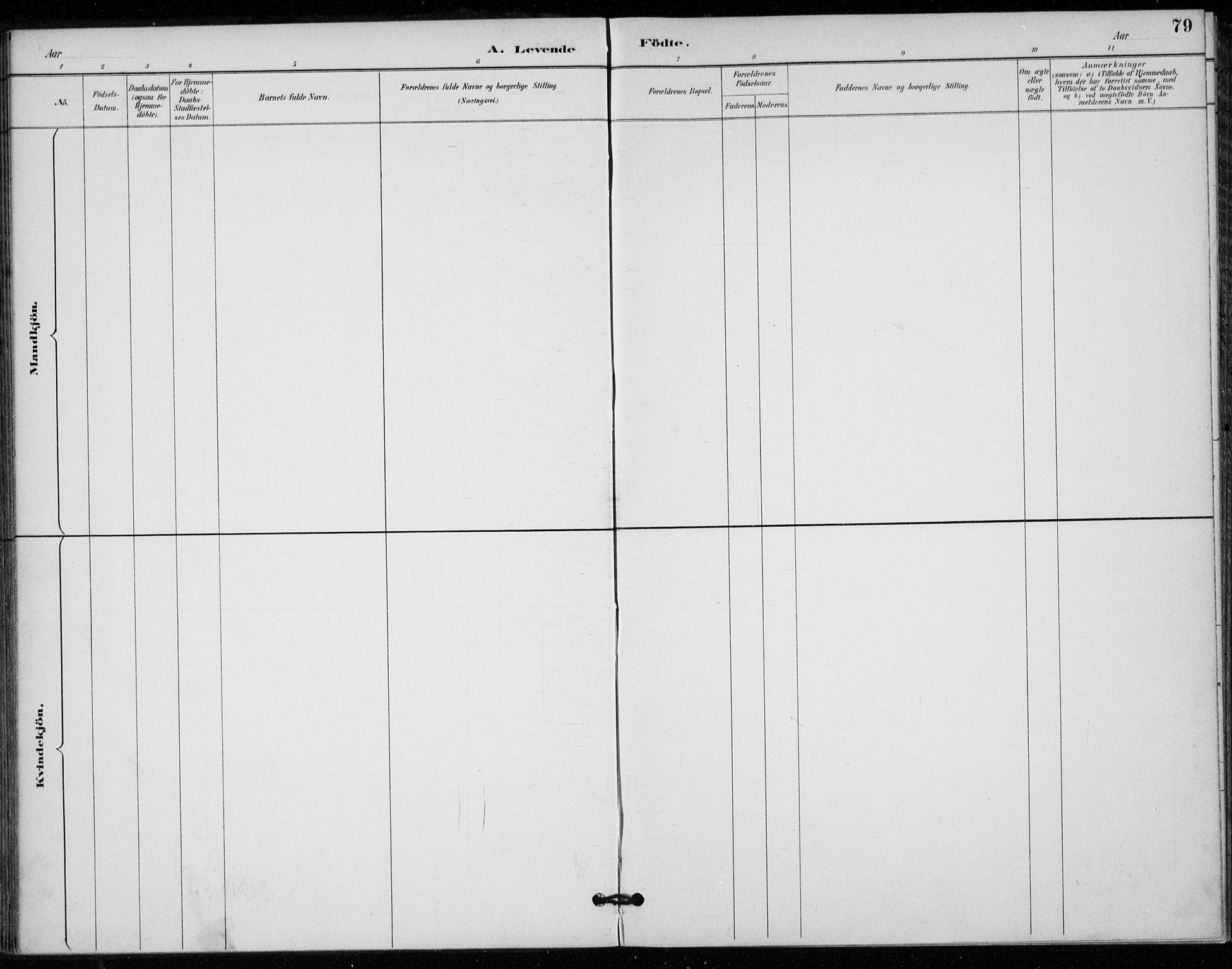 Sem kirkebøker, AV/SAKO-A-5/F/Fa/L0011: Parish register (official) no. I 11, 1888-1904, p. 79