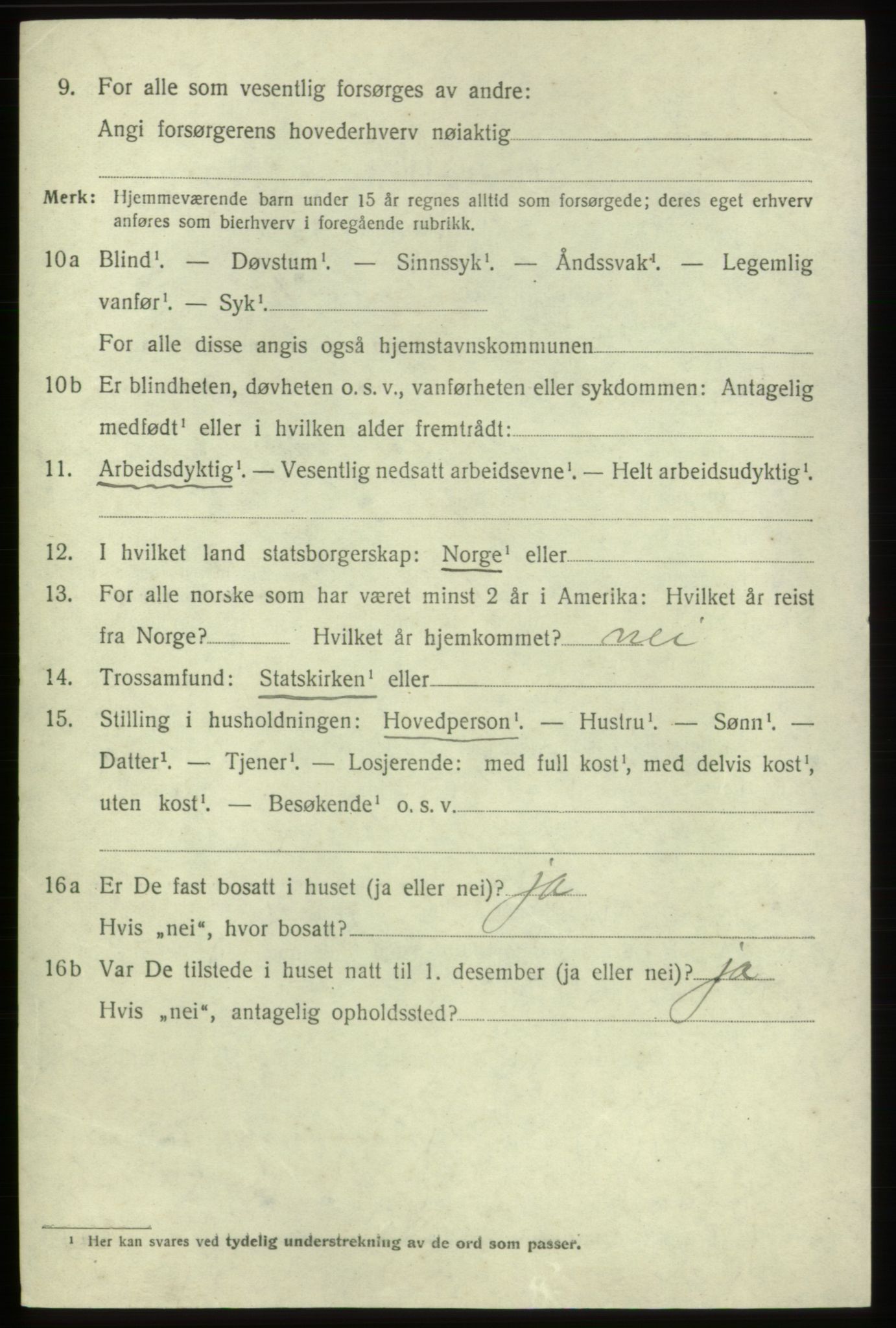 SAB, 1920 census for Fitjar, 1920, p. 6141