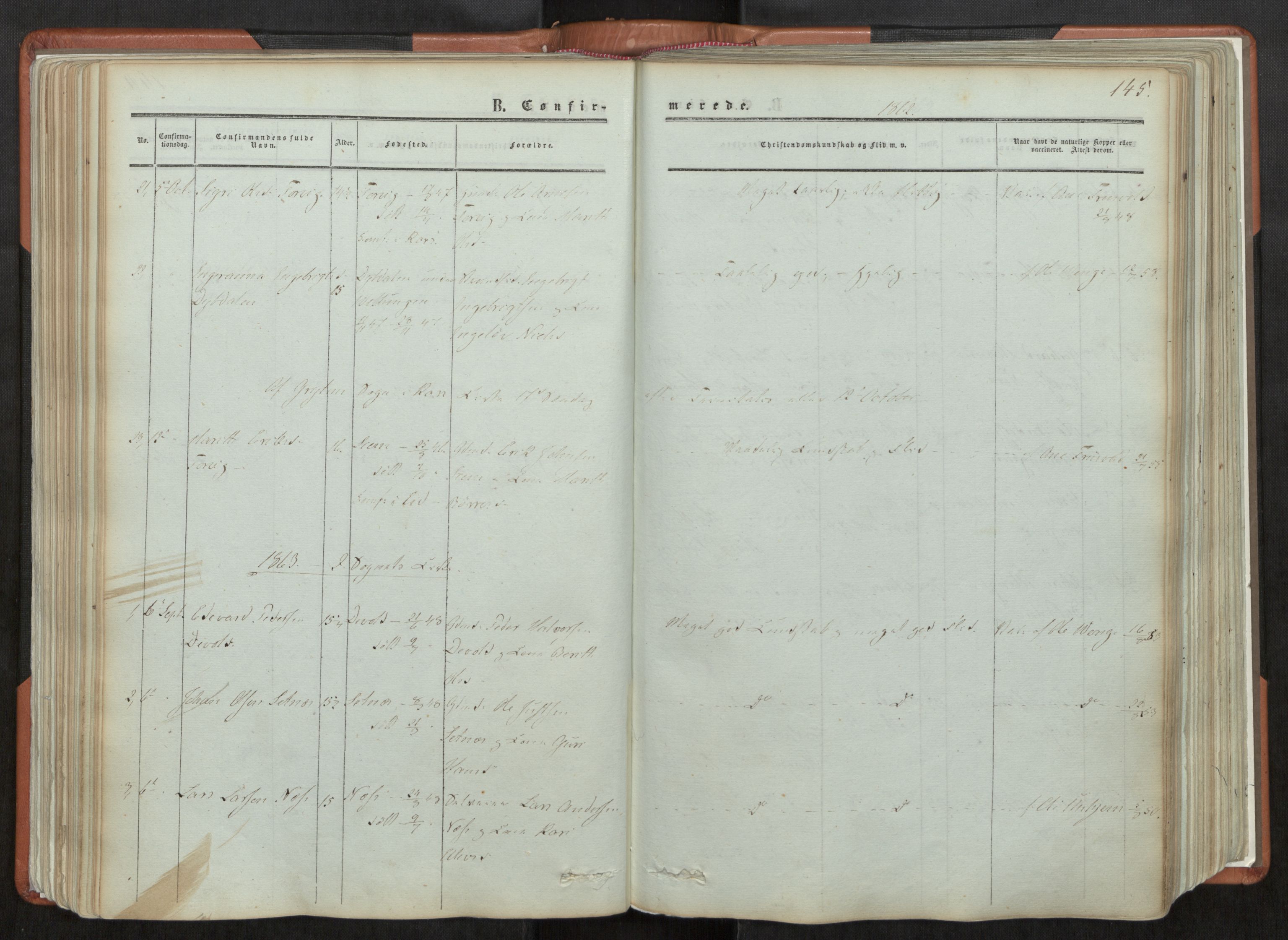 Ministerialprotokoller, klokkerbøker og fødselsregistre - Møre og Romsdal, AV/SAT-A-1454/544/L0572: Parish register (official) no. 544A05, 1854-1886, p. 145