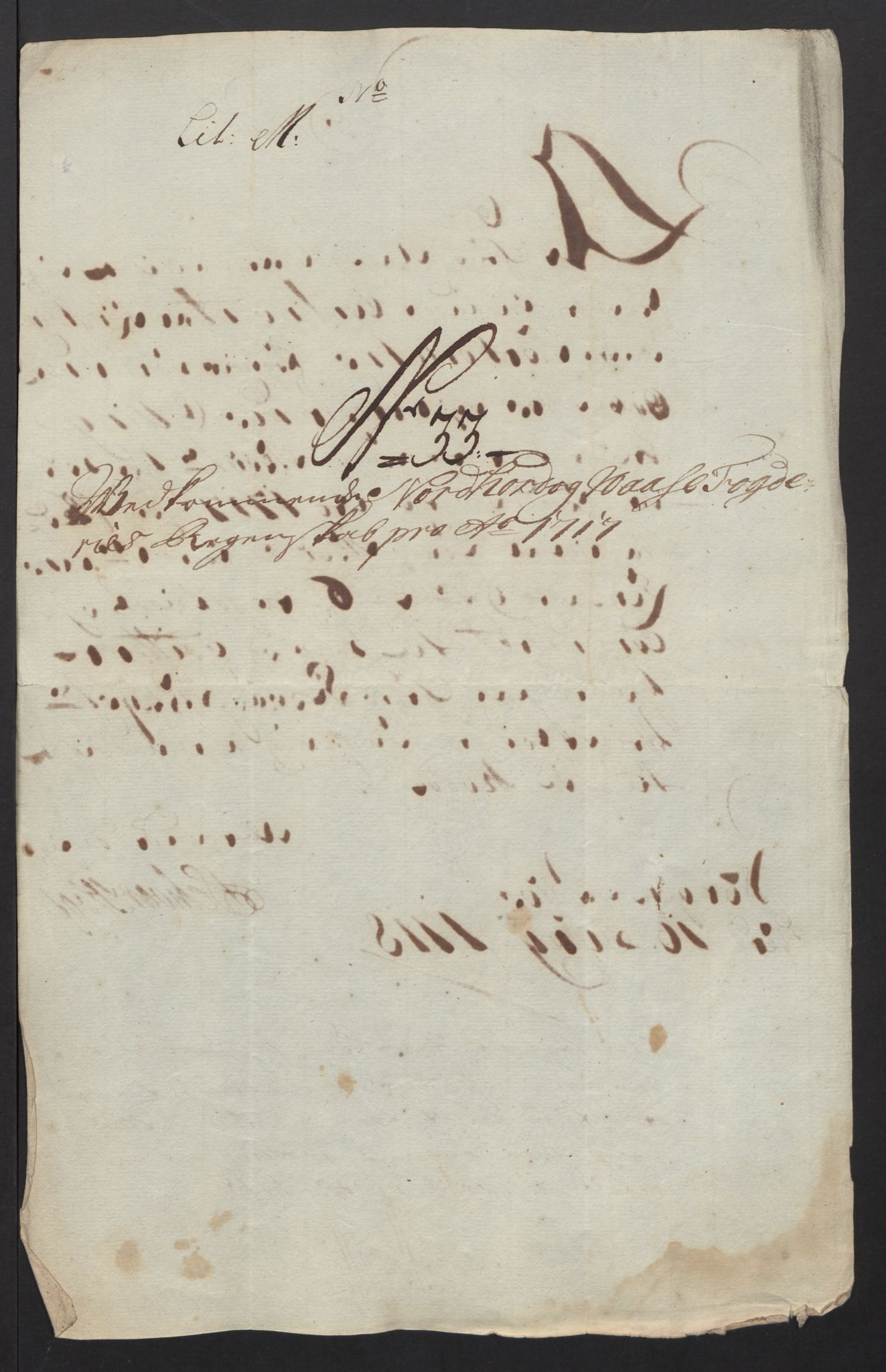 Rentekammeret inntil 1814, Reviderte regnskaper, Fogderegnskap, AV/RA-EA-4092/R51/L3201: Fogderegnskap Nordhordland og Voss, 1717, p. 225