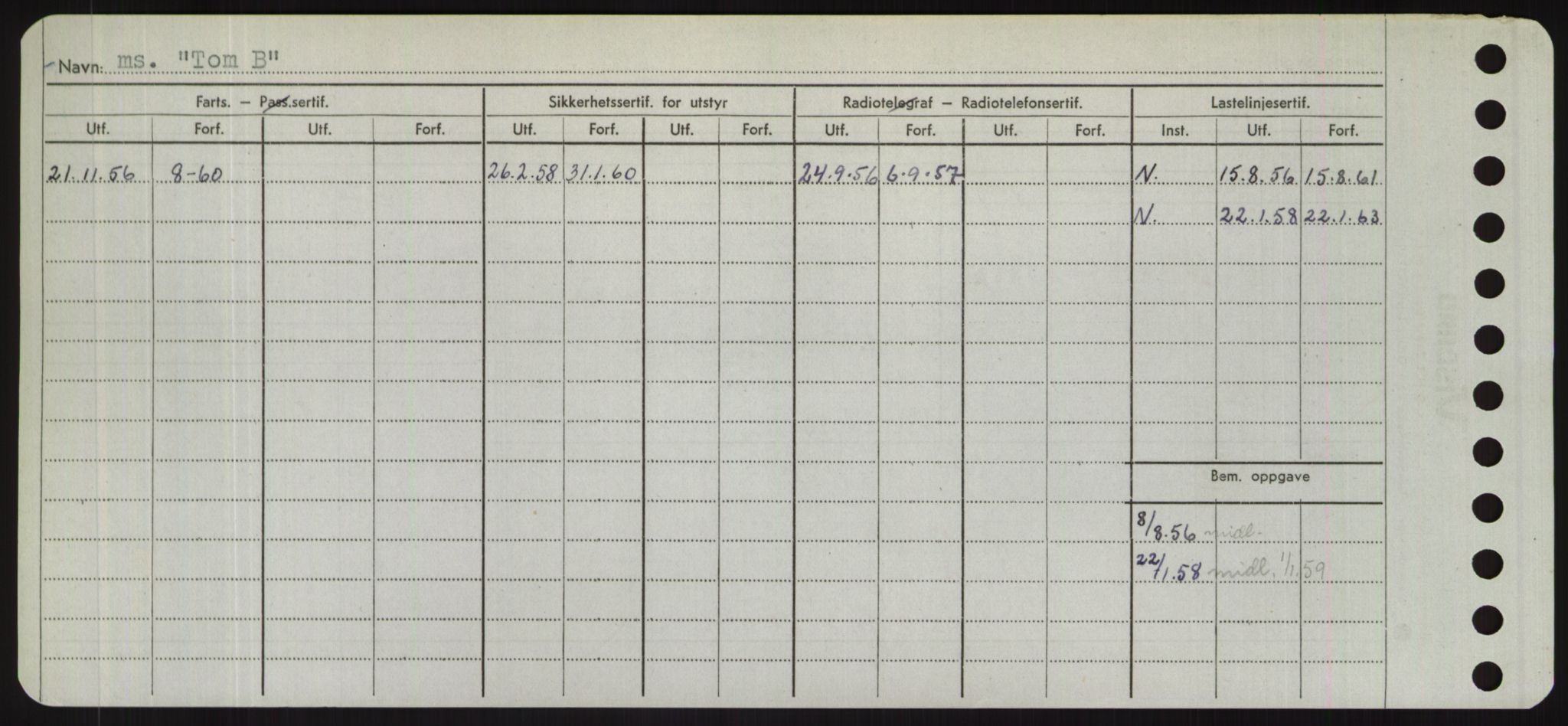 Sjøfartsdirektoratet med forløpere, Skipsmålingen, RA/S-1627/H/Hd/L0039: Fartøy, Ti-Tø, p. 148