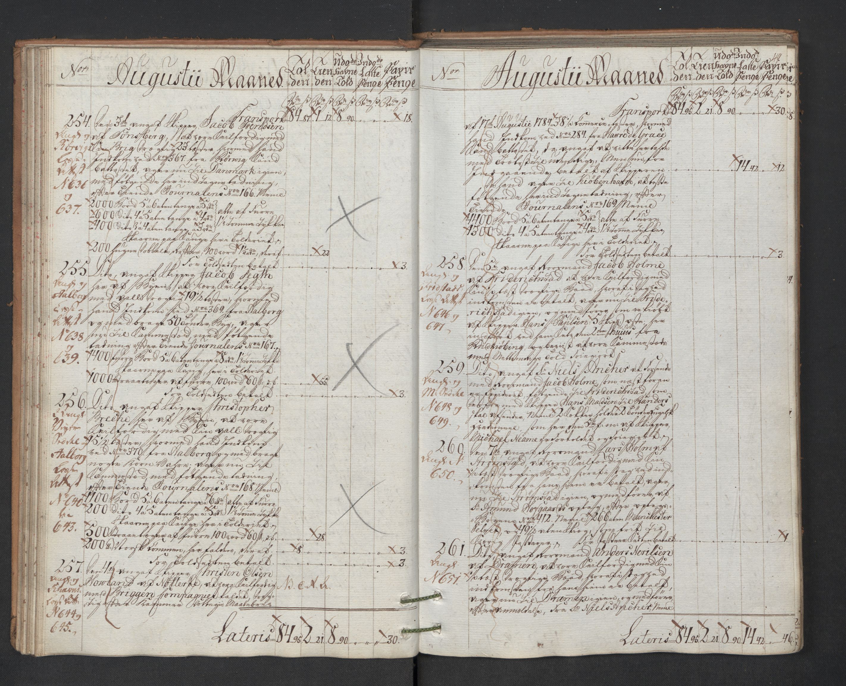 Generaltollkammeret, tollregnskaper, AV/RA-EA-5490/R01/L0131/0001: Tollregnskaper Fredrikshald / Utgående hovedtollbok, 1786, p. 48b-49a