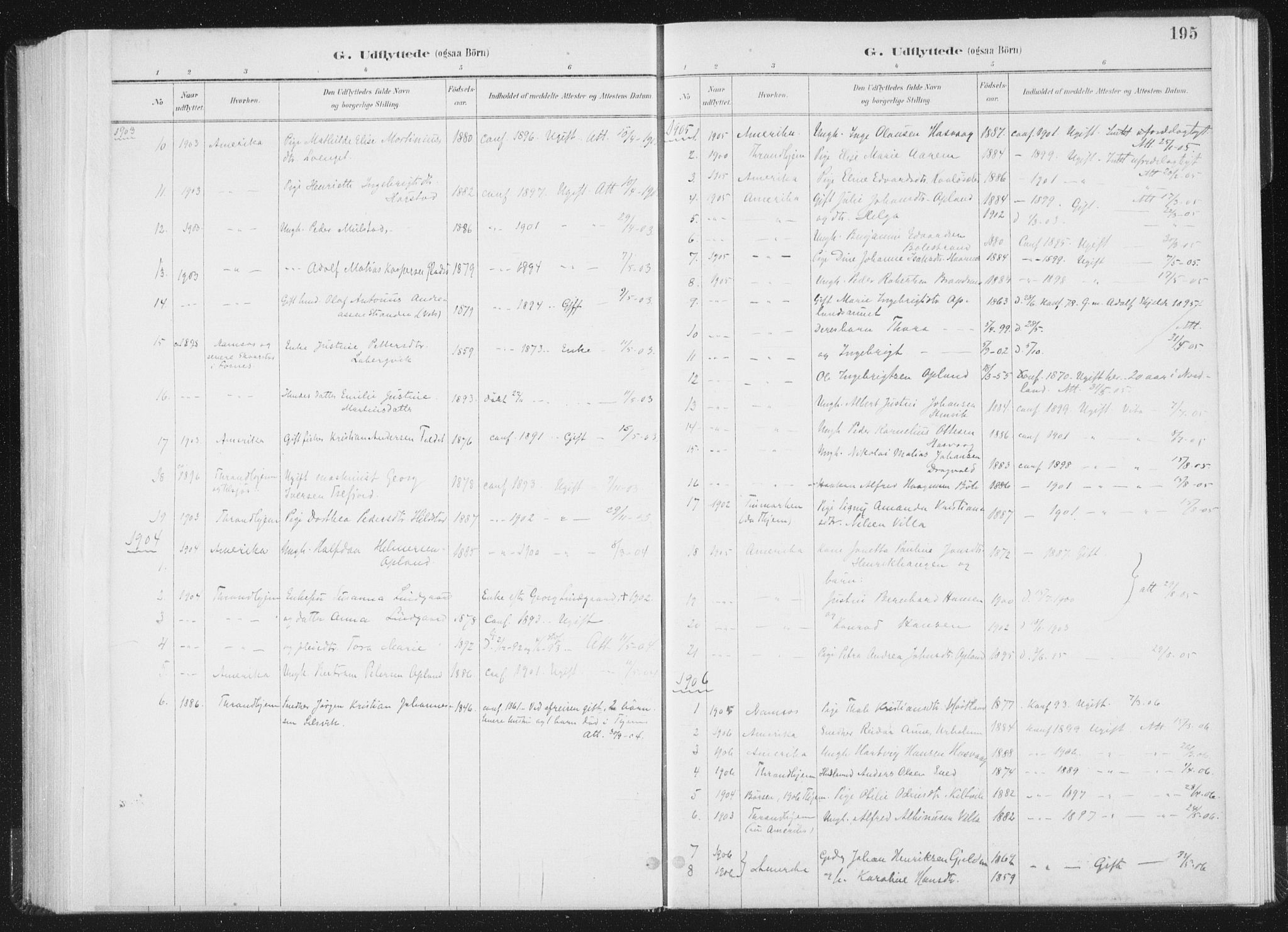 Ministerialprotokoller, klokkerbøker og fødselsregistre - Nord-Trøndelag, SAT/A-1458/771/L0597: Parish register (official) no. 771A04, 1885-1910, p. 195
