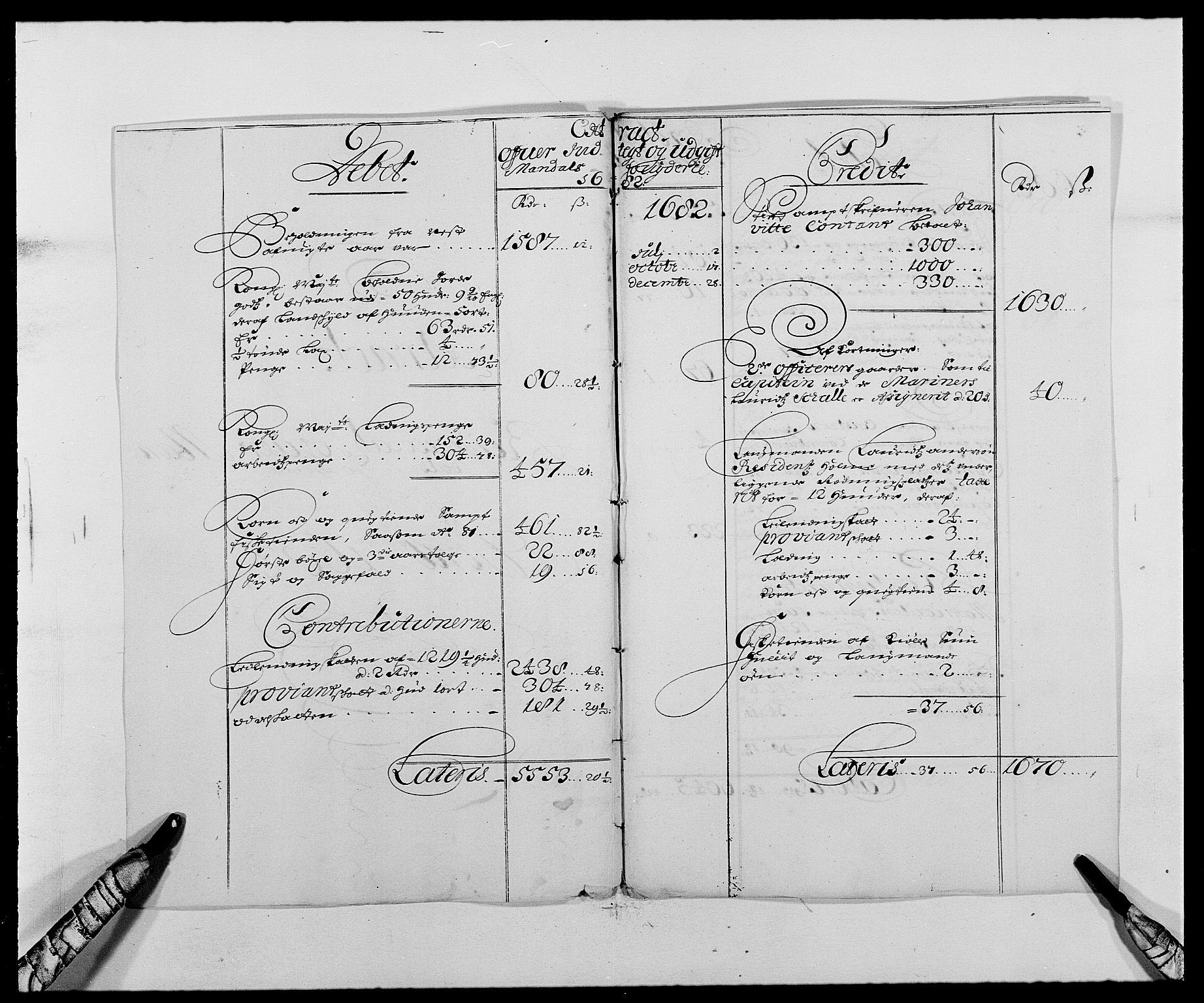 Rentekammeret inntil 1814, Reviderte regnskaper, Fogderegnskap, RA/EA-4092/R42/L2541: Mandal fogderi, 1681-1684, p. 95