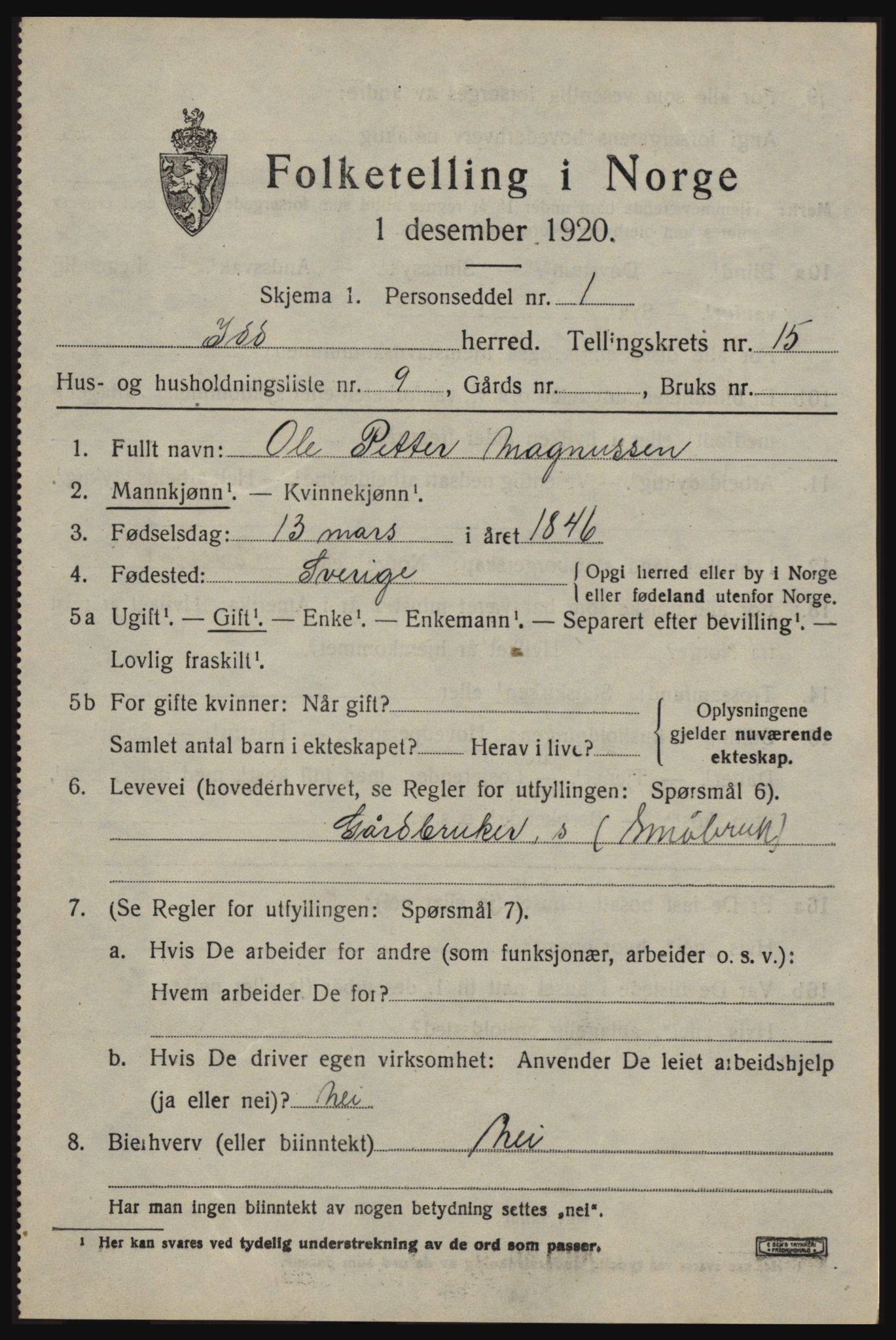 SAO, 1920 census for Idd, 1920, p. 13757