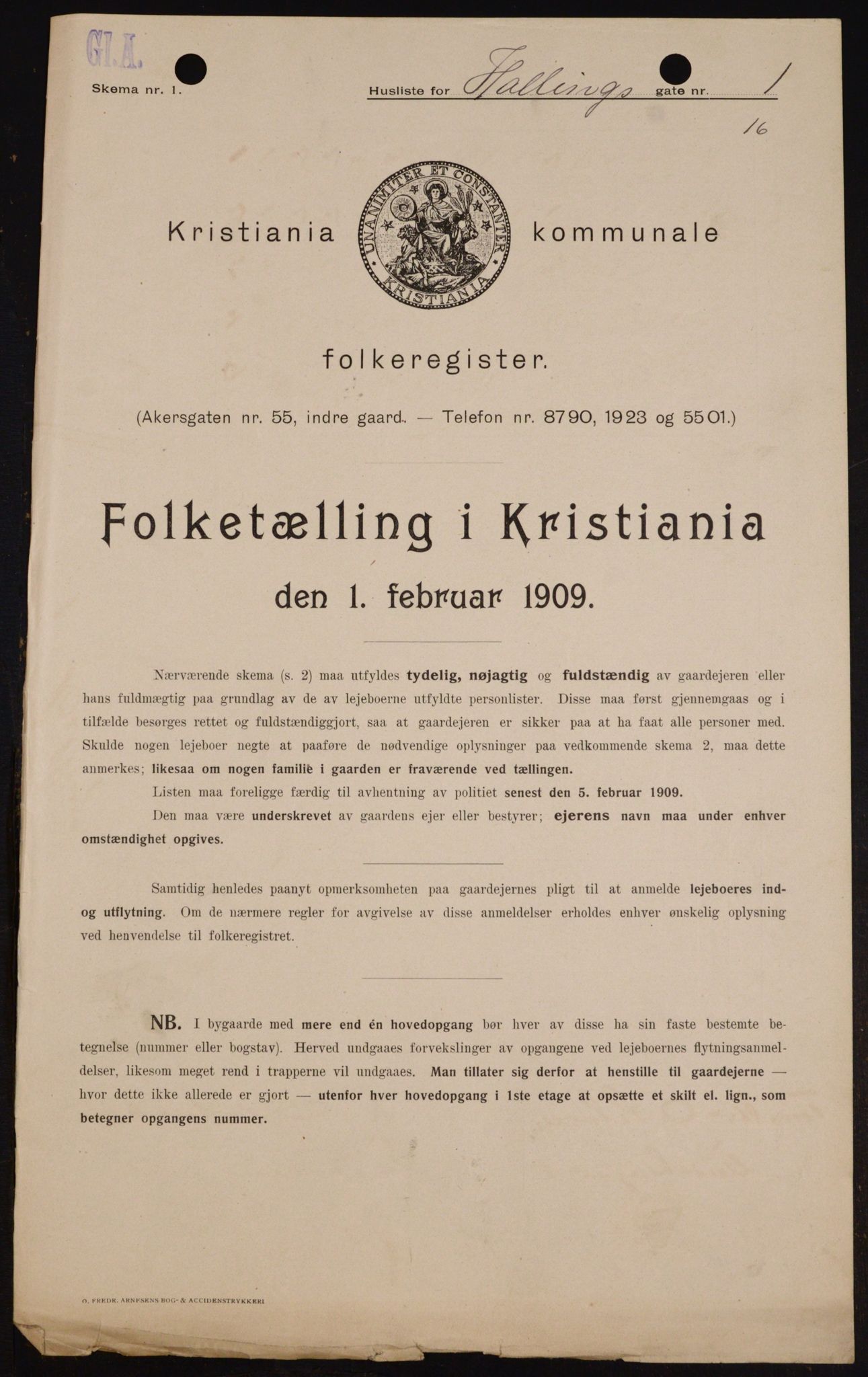 OBA, Municipal Census 1909 for Kristiania, 1909, p. 30891