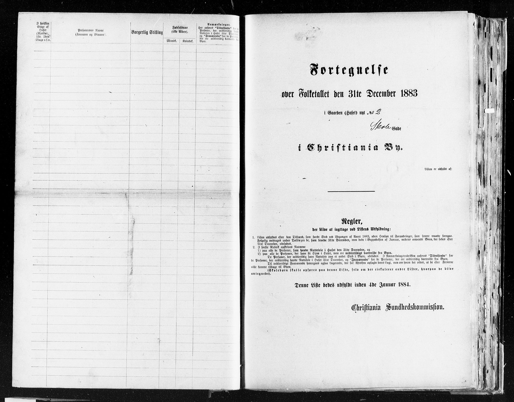 OBA, Municipal Census 1883 for Kristiania, 1883, p. 3944