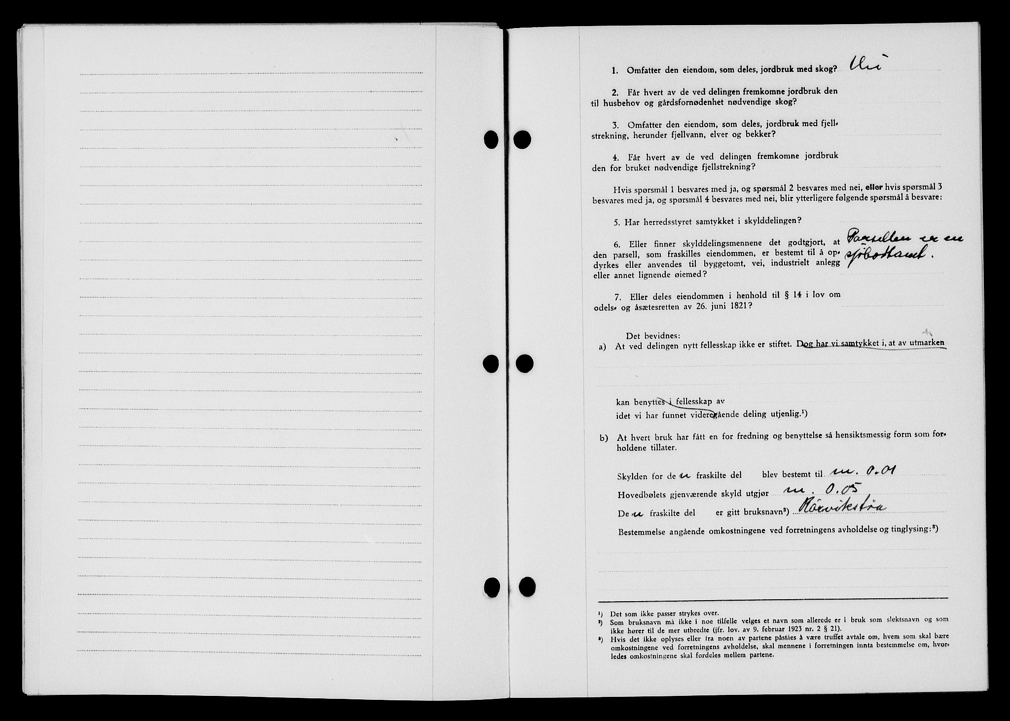 Flekkefjord sorenskriveri, SAK/1221-0001/G/Gb/Gba/L0058: Mortgage book no. A-6, 1942-1944, Diary no: : 79/1943