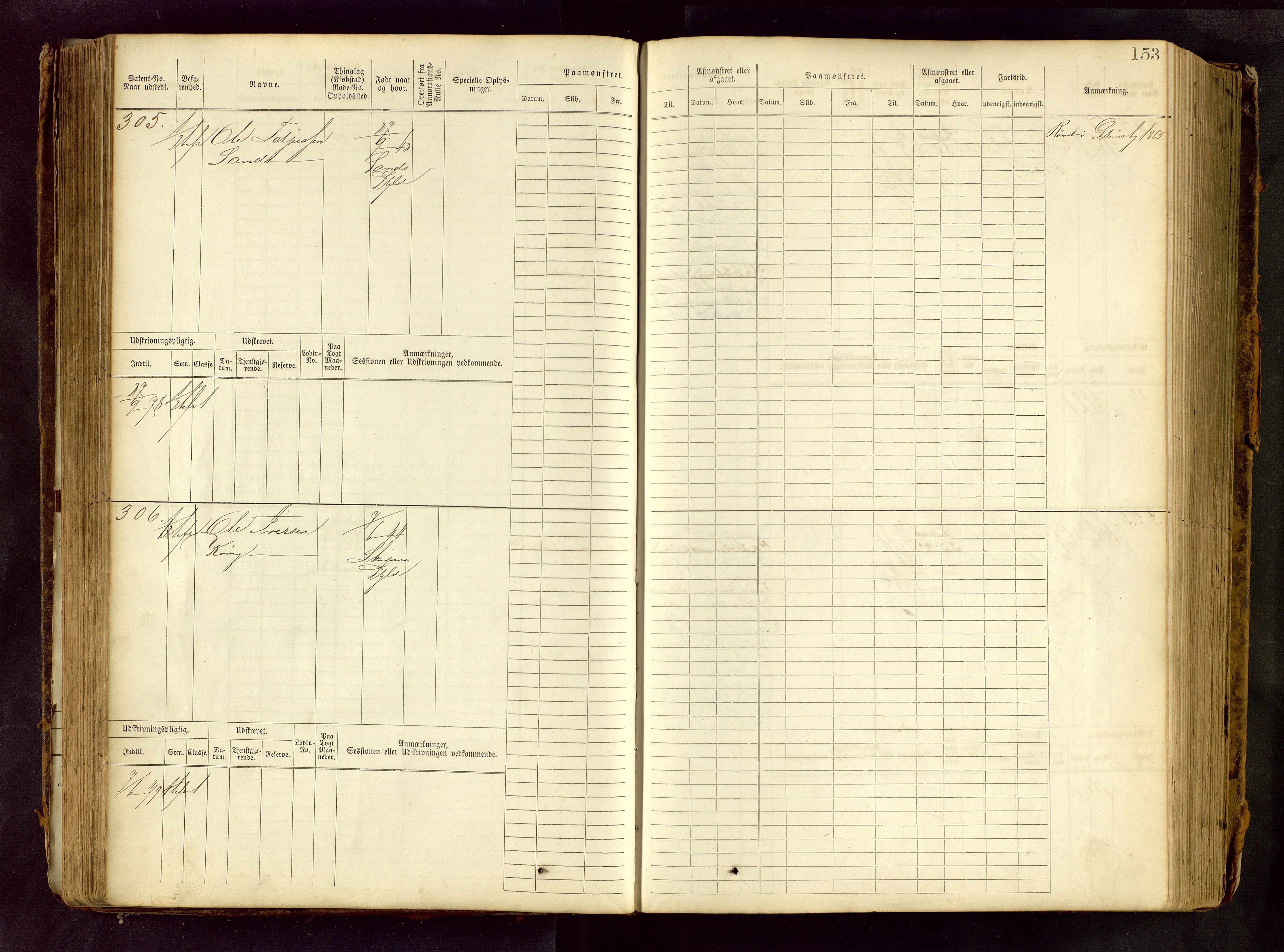 Haugesund sjømannskontor, AV/SAST-A-102007/F/Fb/Fbb/L0001: Sjøfartsrulle Skudenes krets No 1 - 958, 1860-1948, p. 153