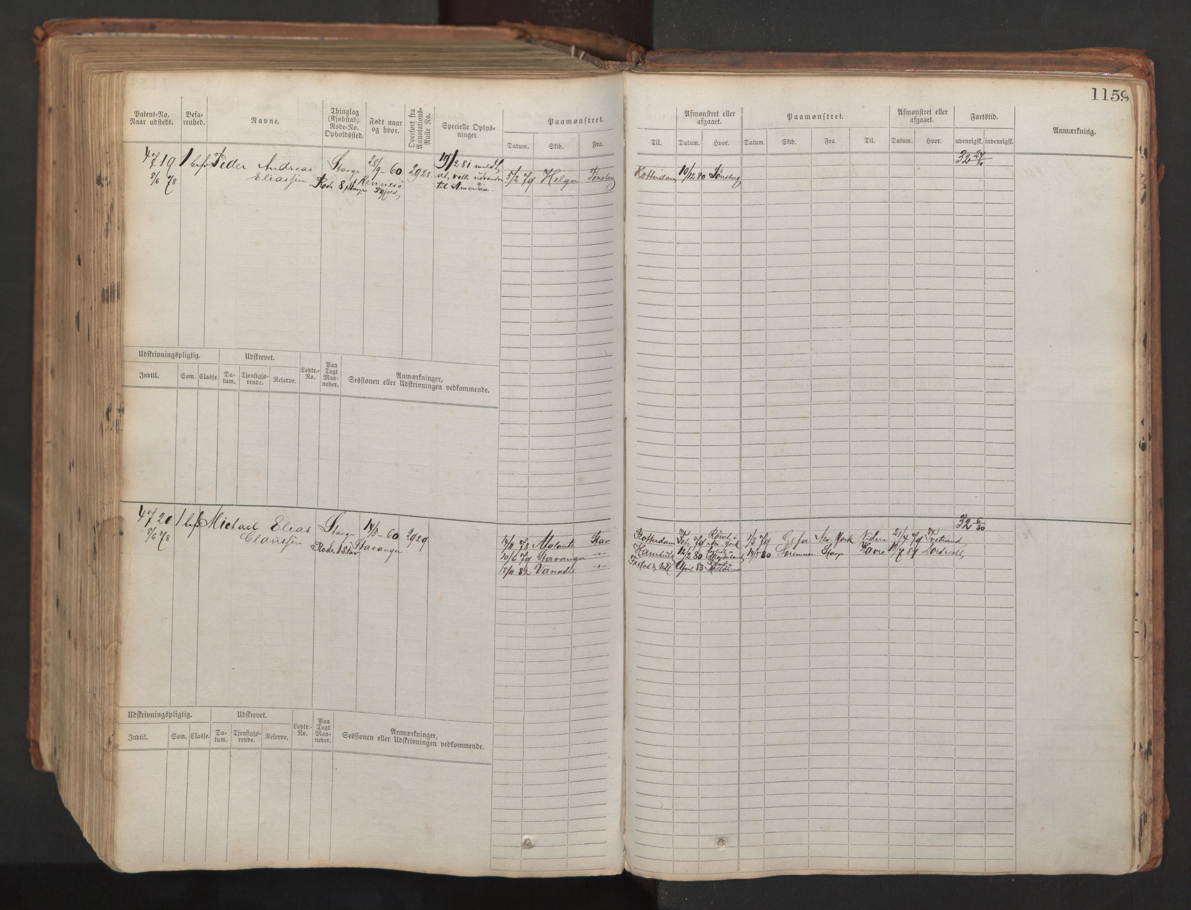 Stavanger sjømannskontor, AV/SAST-A-102006/F/Fb/Fbb/L0008: Sjøfartshovedrulle, patentnr. 3605-4804, 1873, p. 648