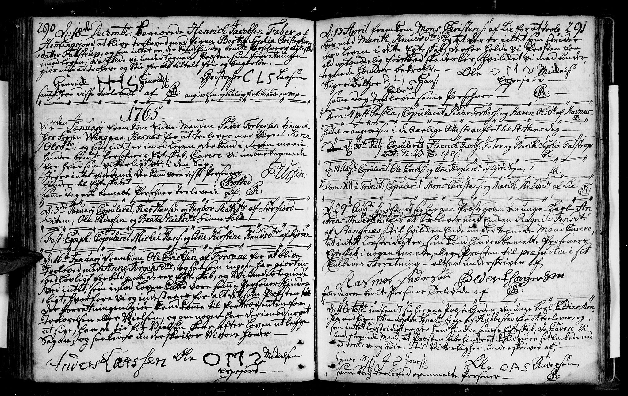 Tranøy sokneprestkontor, SATØ/S-1313/I/Ia/Iaa/L0001kirke: Parish register (official) no. 1, 1757-1773, p. 290-291