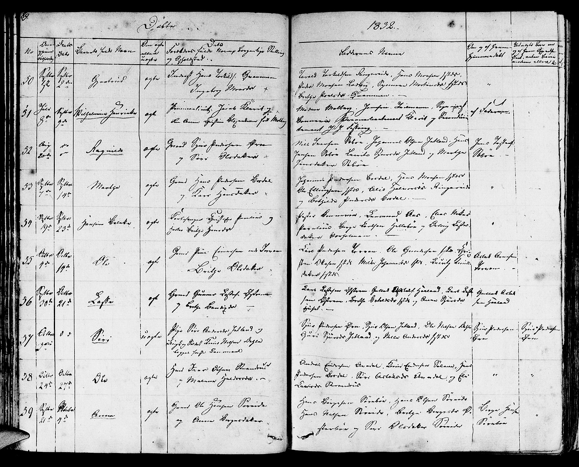 Lavik sokneprestembete, SAB/A-80901: Parish register (official) no. A 2I, 1821-1842, p. 89