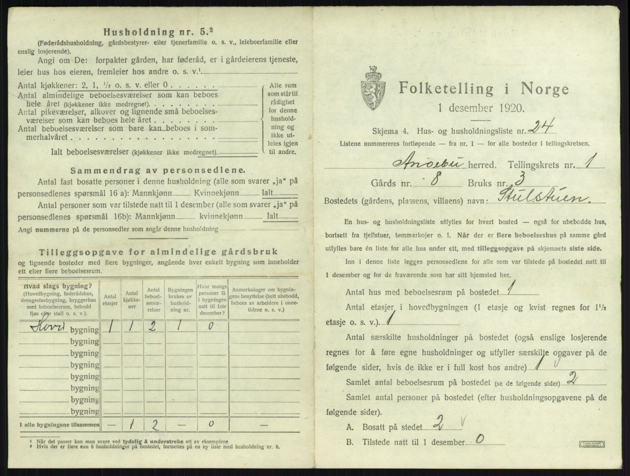 SAKO, 1920 census for Andebu, 1920, p. 123