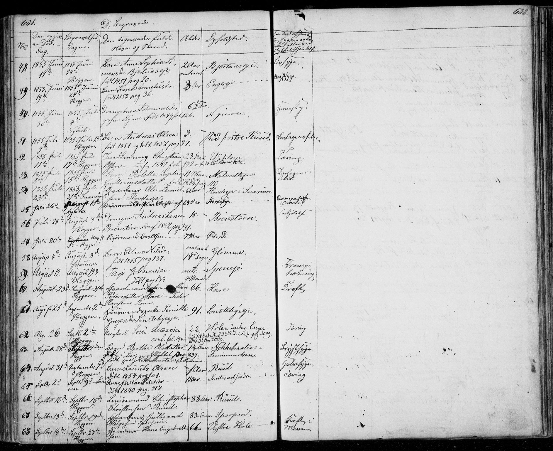 Modum kirkebøker, SAKO/A-234/F/Fa/L0008: Parish register (official) no. 8, 1851-1859, p. 631-632