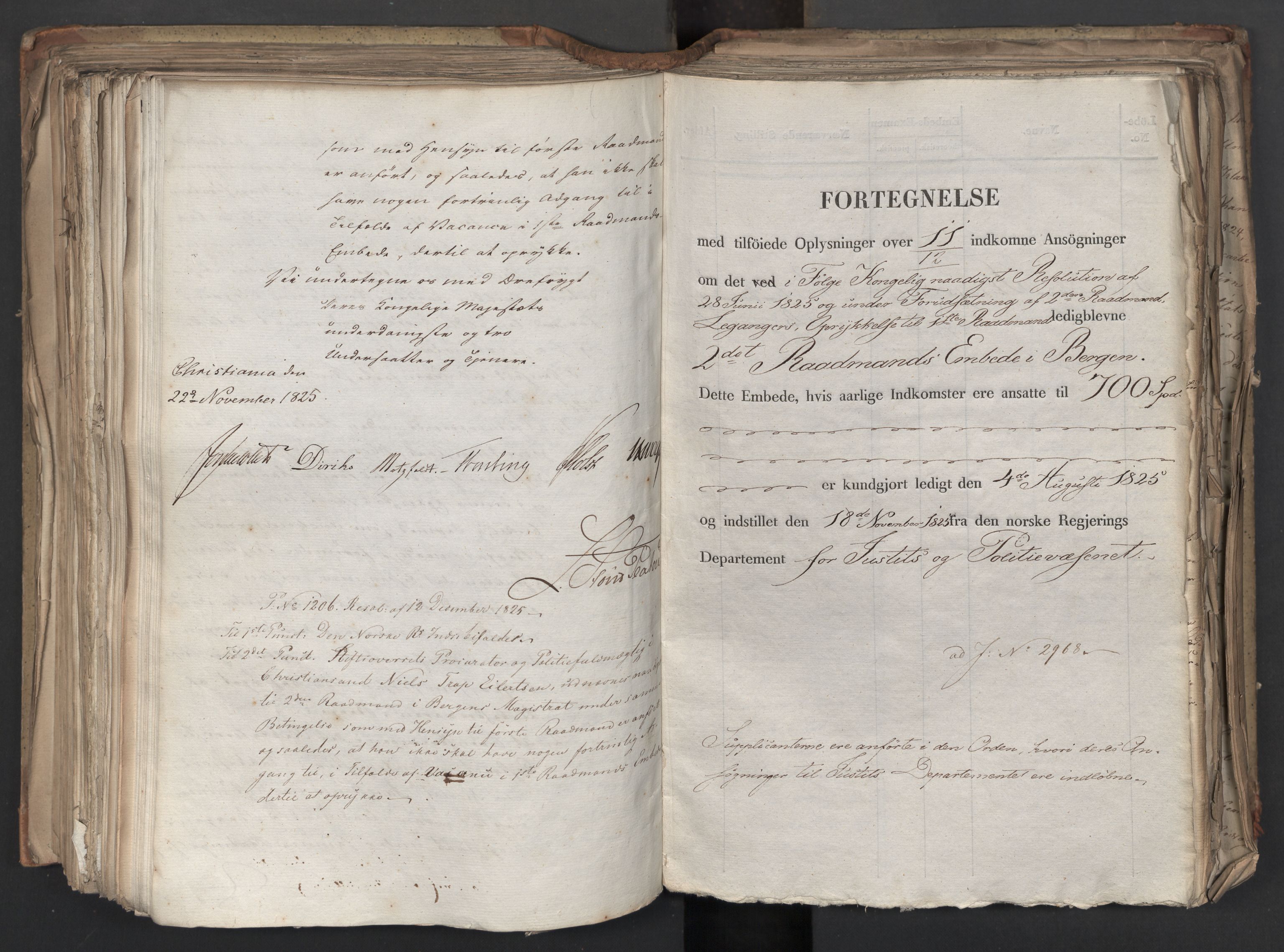 Statsrådsavdelingen i Stockholm, RA/S-1003/D/Da/L0044: Regjeringsinnstillinger nr. 2846-3066, 1825, p. 344