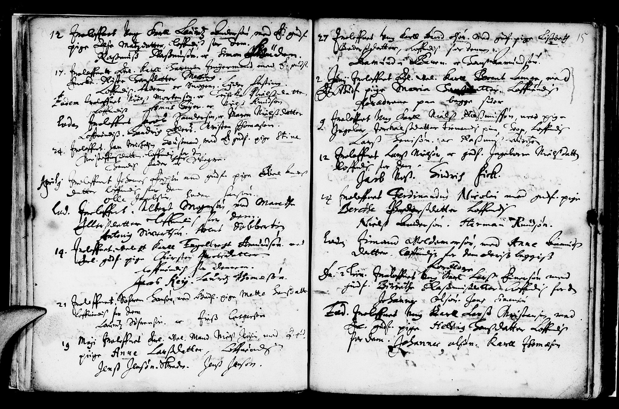 Domkirken sokneprestembete, AV/SAB-A-74801/H/Haa/L0006: Parish register (official) no. A 6, 1663-1683, p. 15