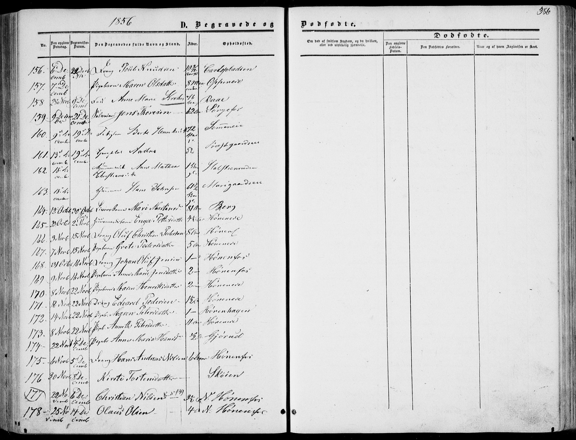 Norderhov kirkebøker, AV/SAKO-A-237/F/Fa/L0012: Parish register (official) no. 12, 1856-1865, p. 386