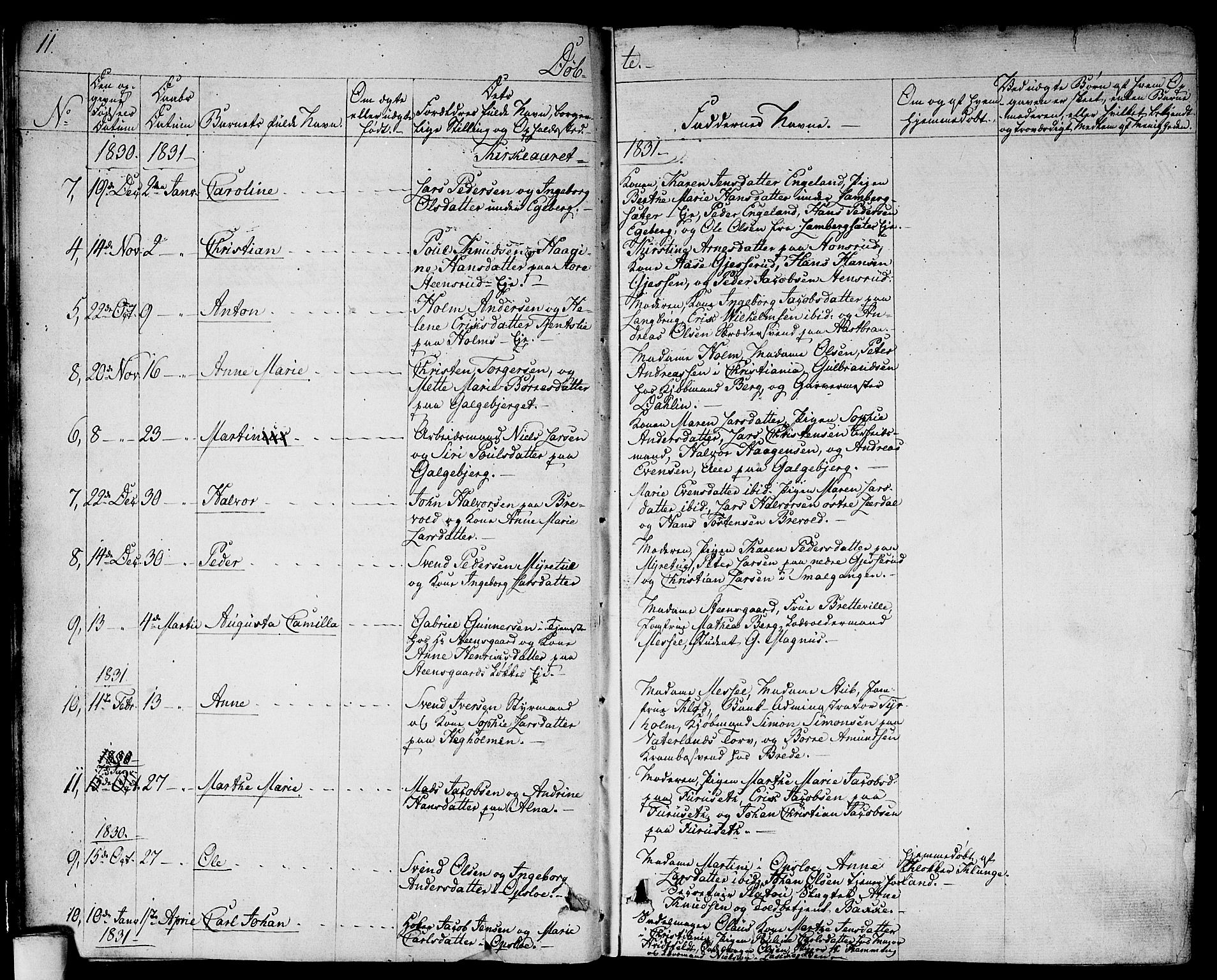 Gamlebyen prestekontor Kirkebøker, SAO/A-10884/F/Fa/L0003: Parish register (official) no. 3, 1829-1849, p. 11
