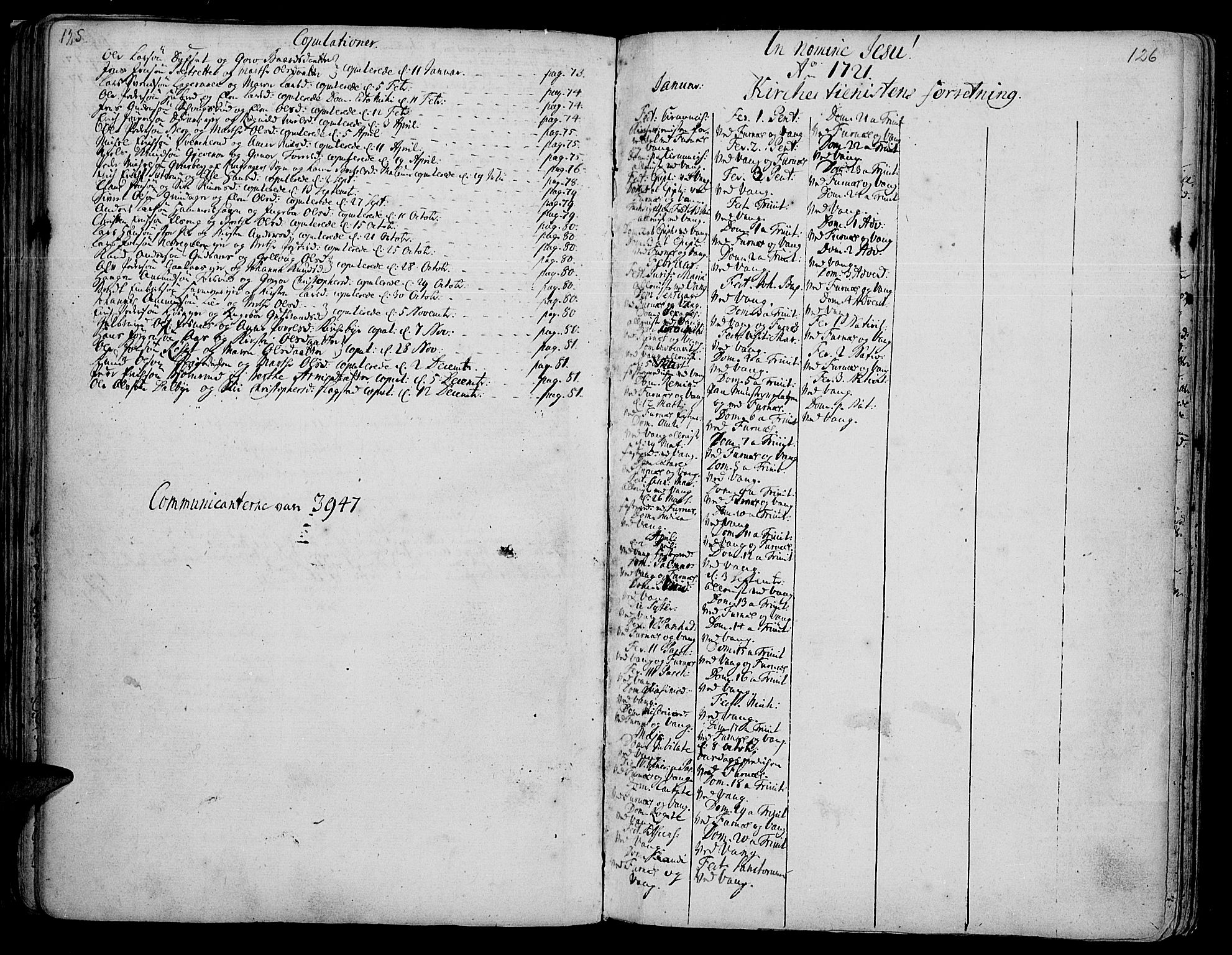 Vang prestekontor, Hedmark, AV/SAH-PREST-008/H/Ha/Haa/L0002A: Parish register (official) no. 2A, 1713-1733, p. 125-126