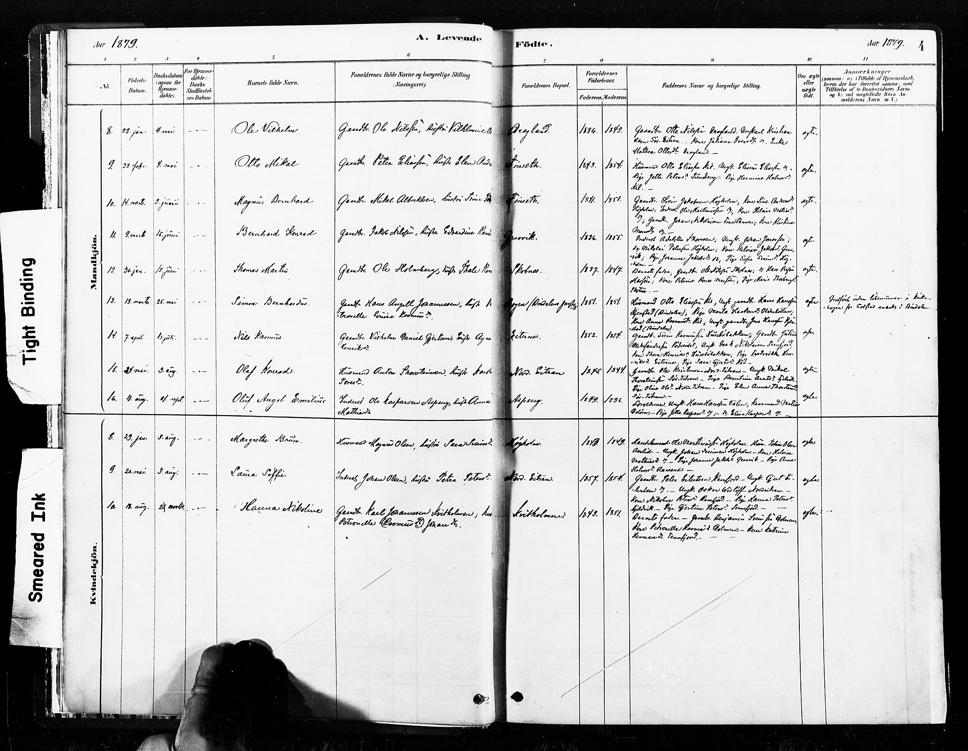 Ministerialprotokoller, klokkerbøker og fødselsregistre - Nord-Trøndelag, AV/SAT-A-1458/789/L0705: Parish register (official) no. 789A01, 1878-1910, p. 4