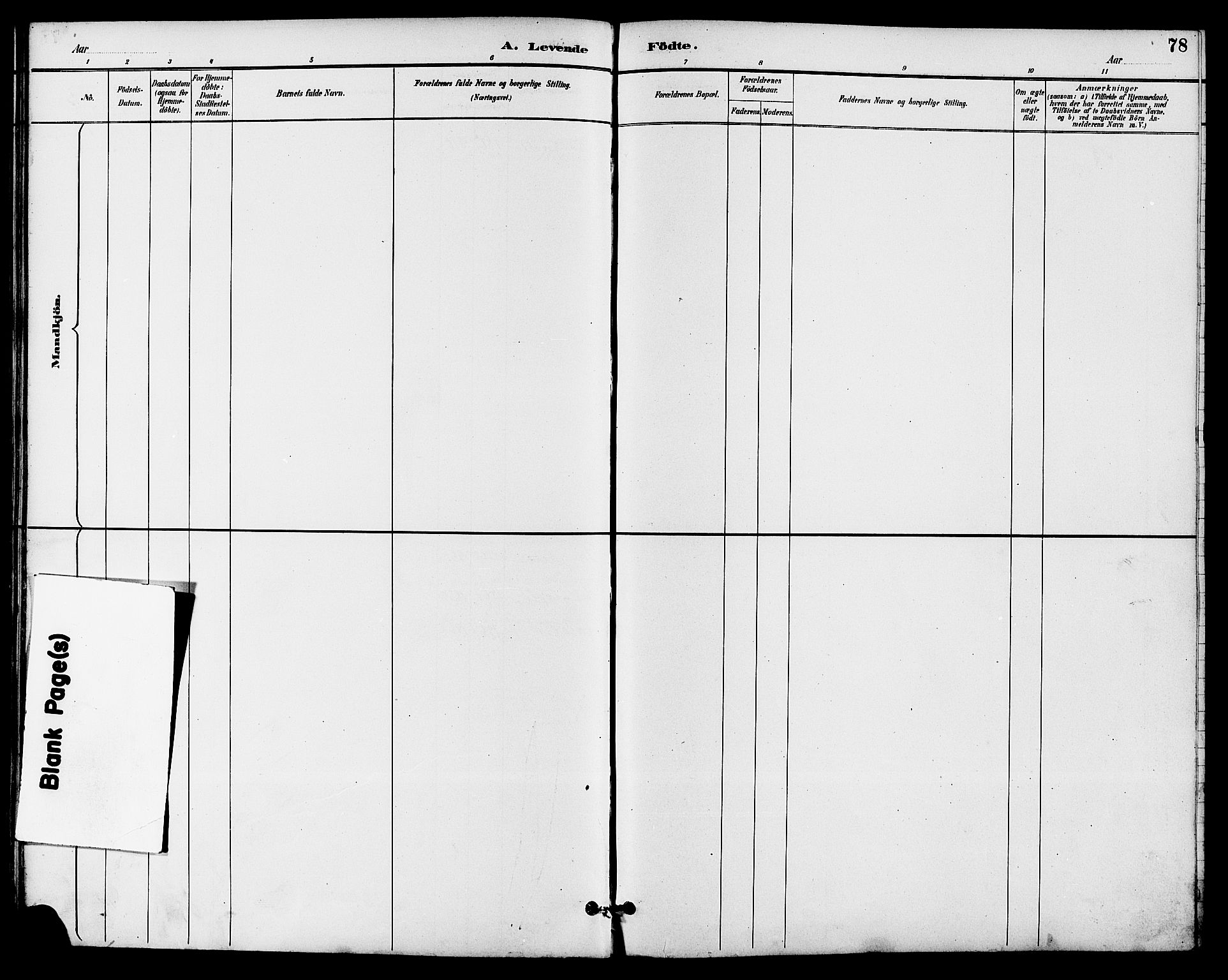 Seljord kirkebøker, SAKO/A-20/G/Ga/L0005: Parish register (copy) no. I 5, 1887-1914, p. 78