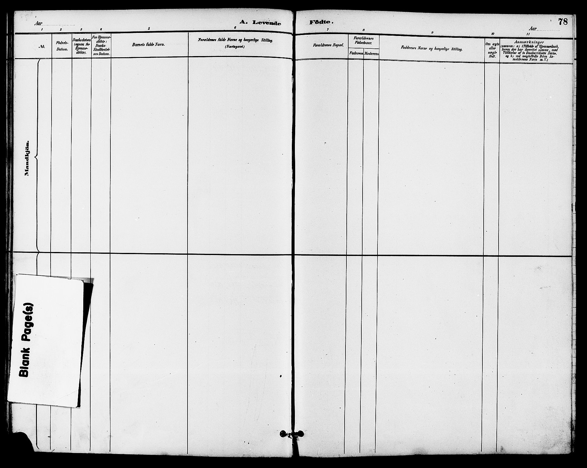 Seljord kirkebøker, AV/SAKO-A-20/G/Ga/L0005: Parish register (copy) no. I 5, 1887-1914, p. 78