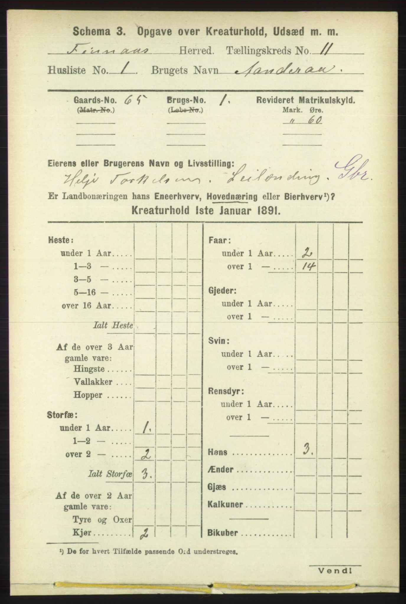 RA, 1891 census for 1218 Finnås, 1891, p. 7371