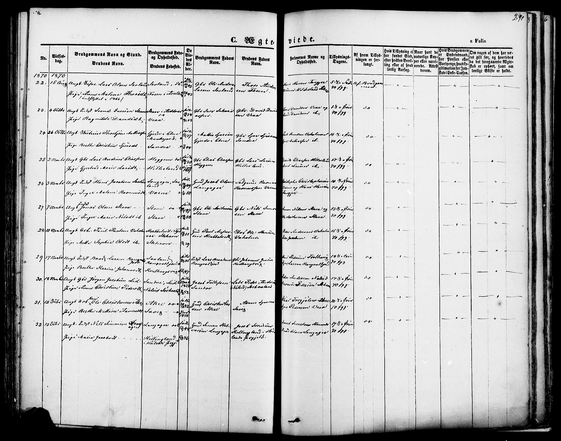 Skudenes sokneprestkontor, SAST/A -101849/H/Ha/Haa/L0006: Parish register (official) no. A 4, 1864-1881, p. 290