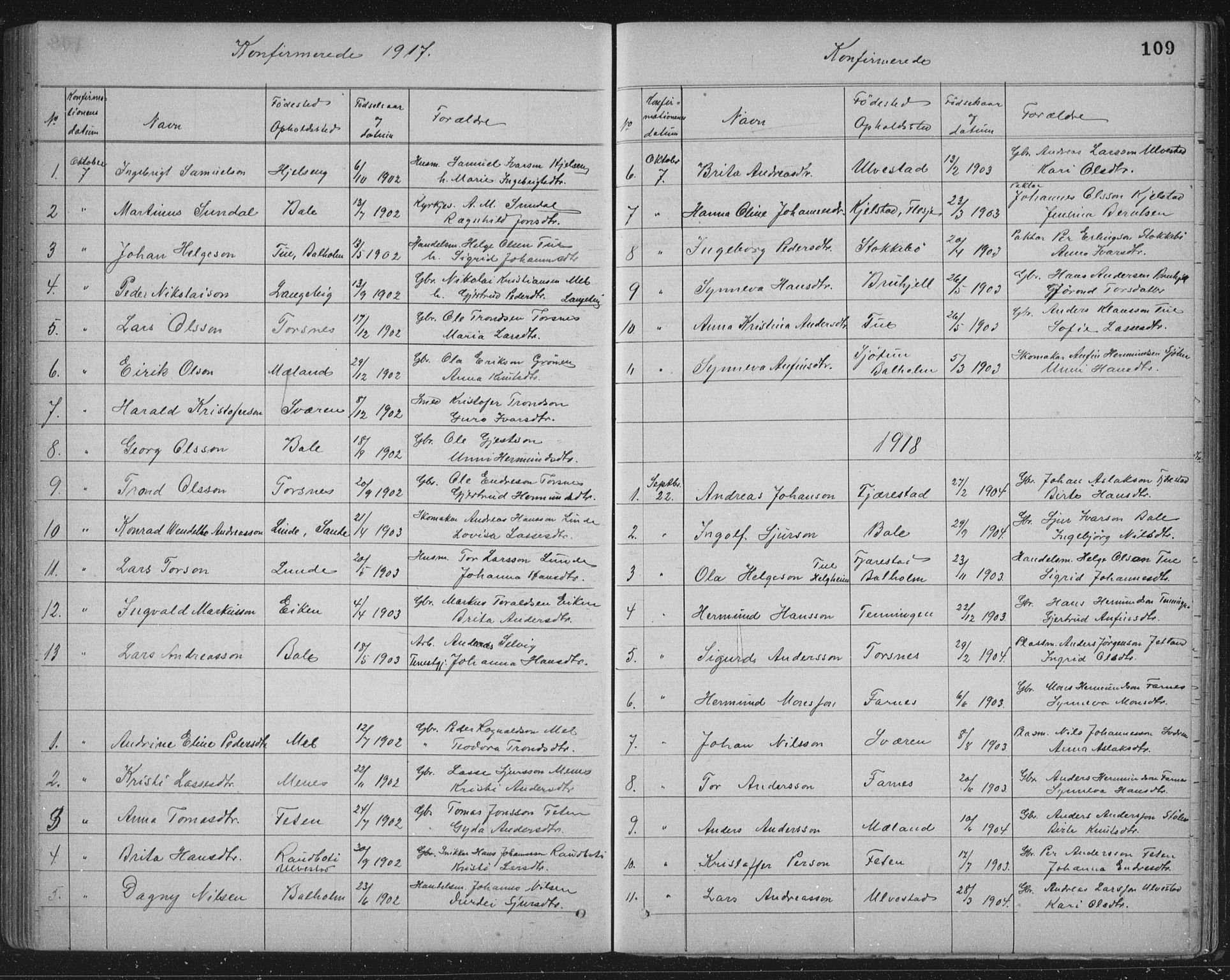 Balestrand sokneprestembete, AV/SAB-A-79601/H/Hab/Haba/L0002: Parish register (copy) no. A 2, 1880-1919, p. 109