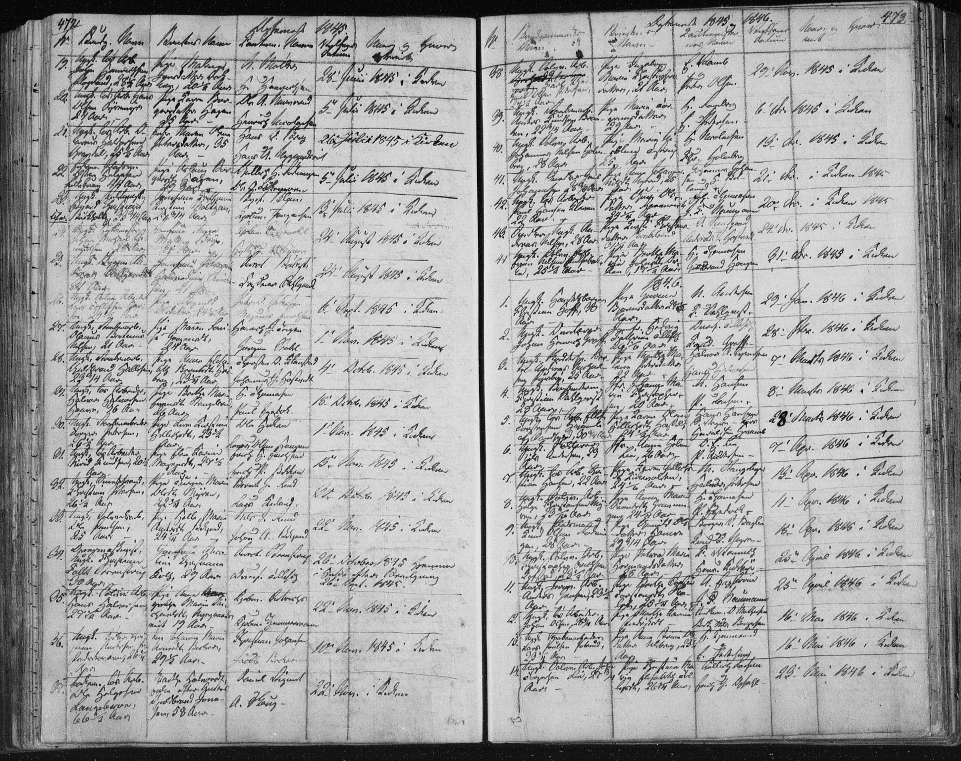 Kongsberg kirkebøker, SAKO/A-22/F/Fa/L0009: Parish register (official) no. I 9, 1839-1858, p. 472-473