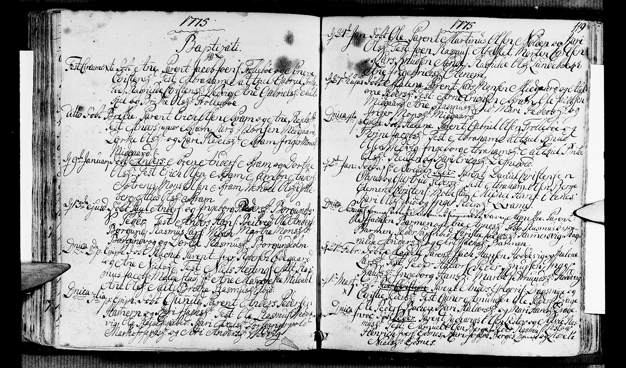 Selje sokneprestembete, SAB/A-99938/H/Ha/Haa/Haaa: Parish register (official) no. A 5, 1760-1782, p. 119