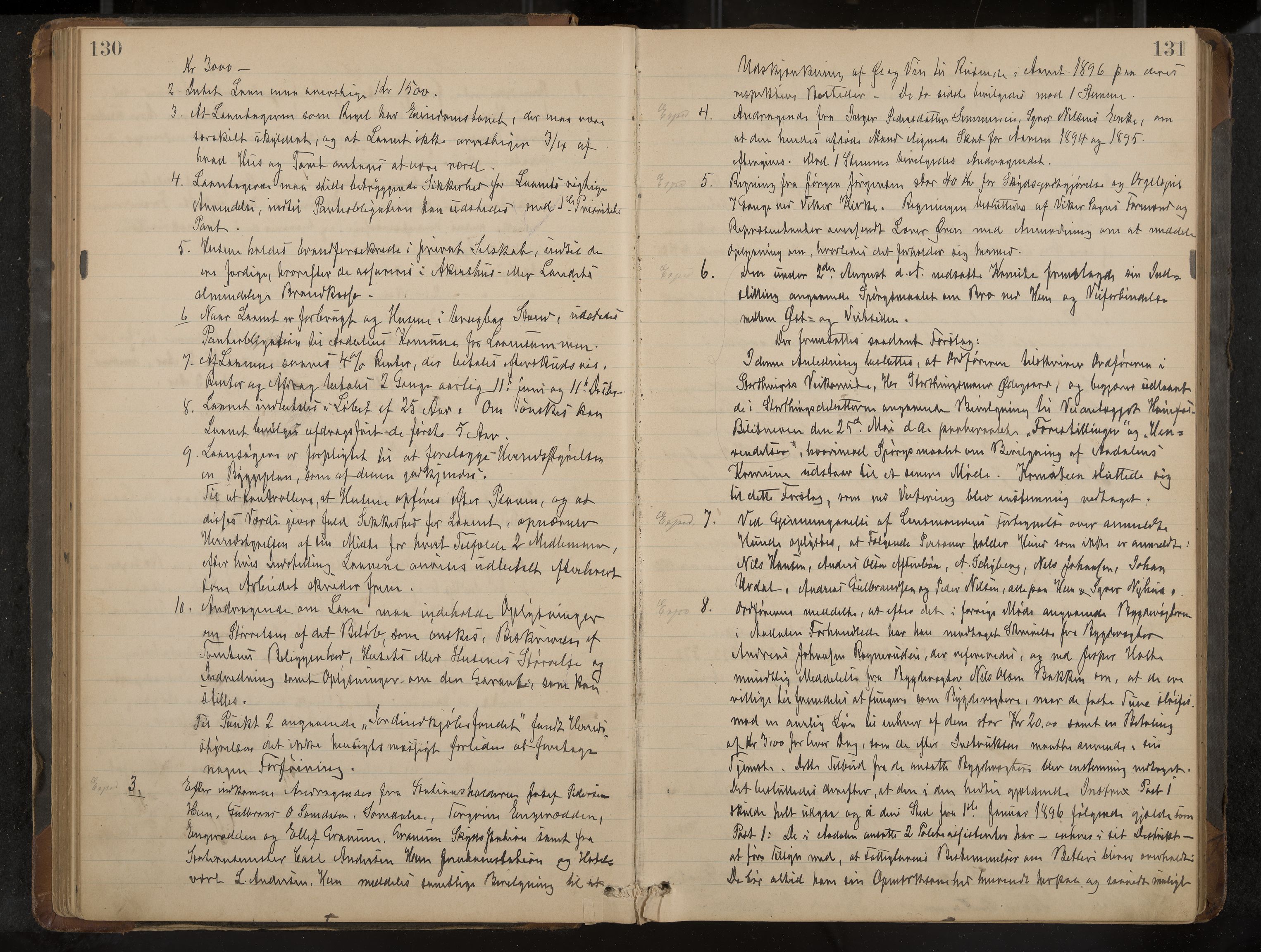 Ådal formannskap og sentraladministrasjon, IKAK/0614021/A/Aa/L0002: Møtebok, 1891-1907, p. 130-131