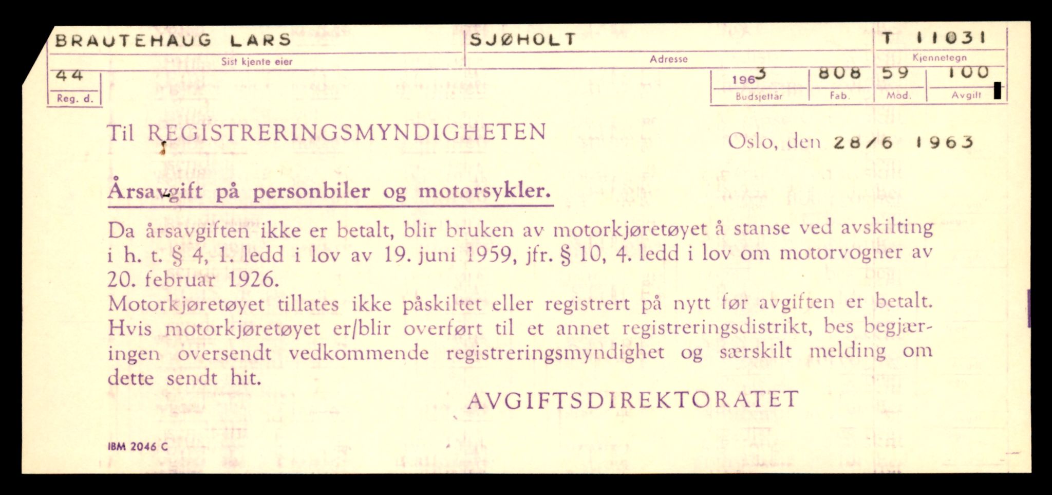 Møre og Romsdal vegkontor - Ålesund trafikkstasjon, AV/SAT-A-4099/F/Fe/L0025: Registreringskort for kjøretøy T 10931 - T 11045, 1927-1998, p. 2686